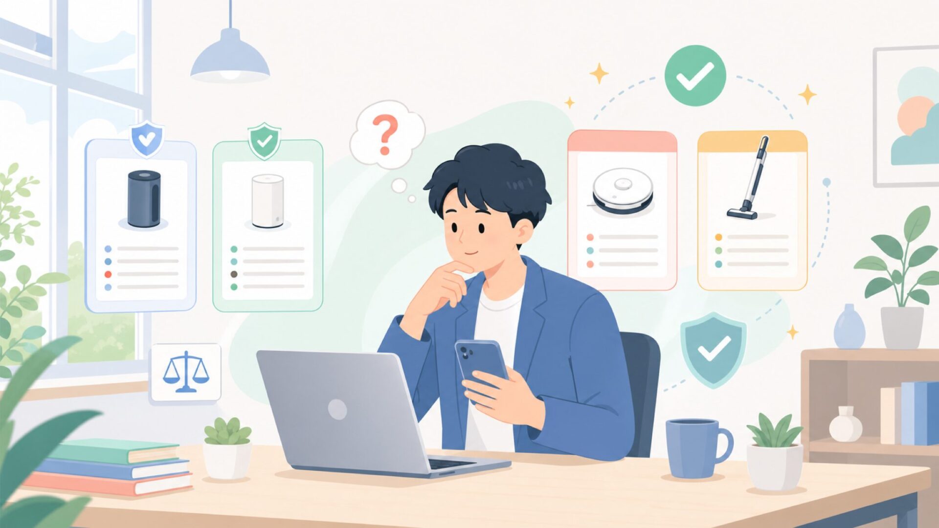 価格帯と代替ブランド比較で失敗しない選び方を表すイラスト