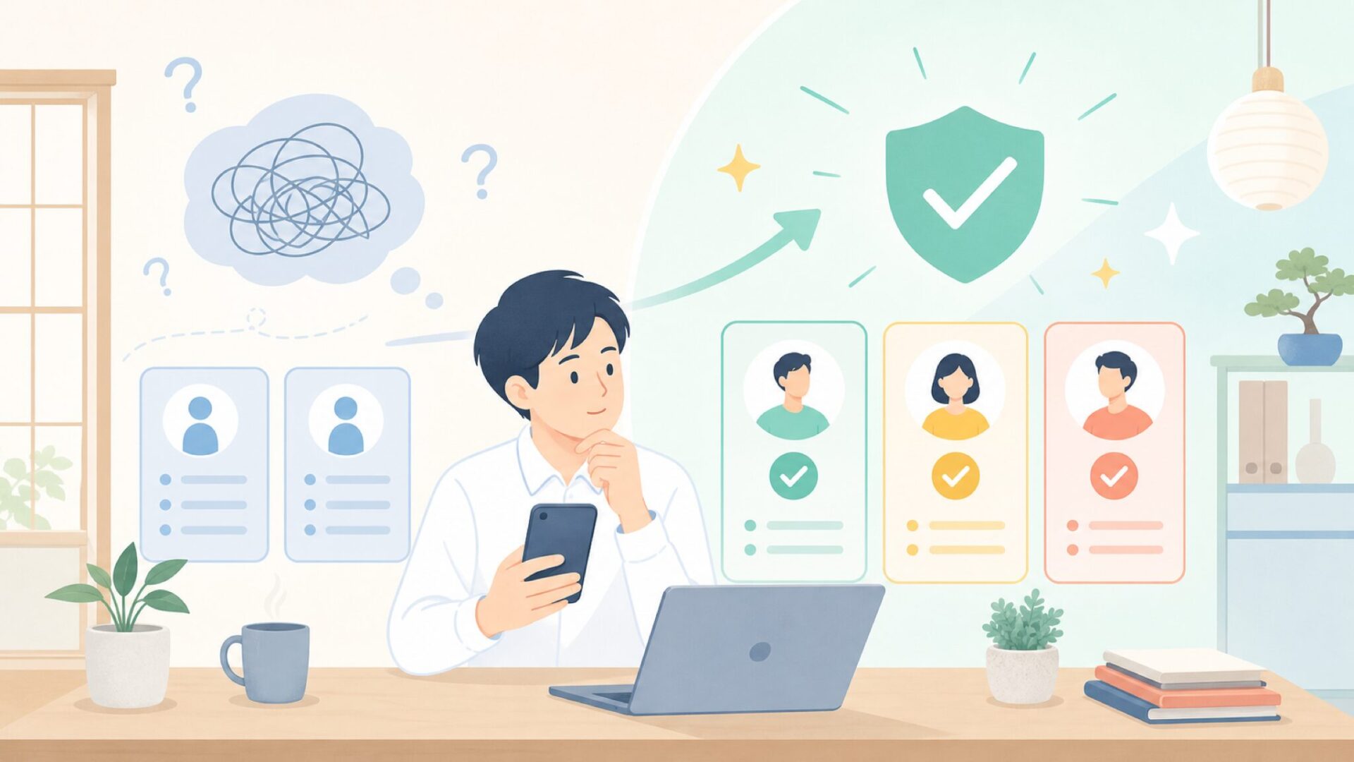 Lusso Gearが向いている人・慎重に検討したい人を表すイラスト