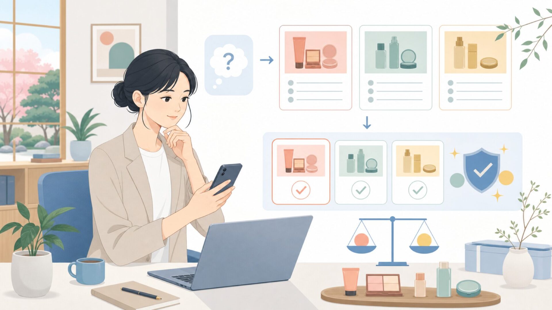 比べて選びやすくなるI'M MEMEと近似ブランドの違いを表すイラスト