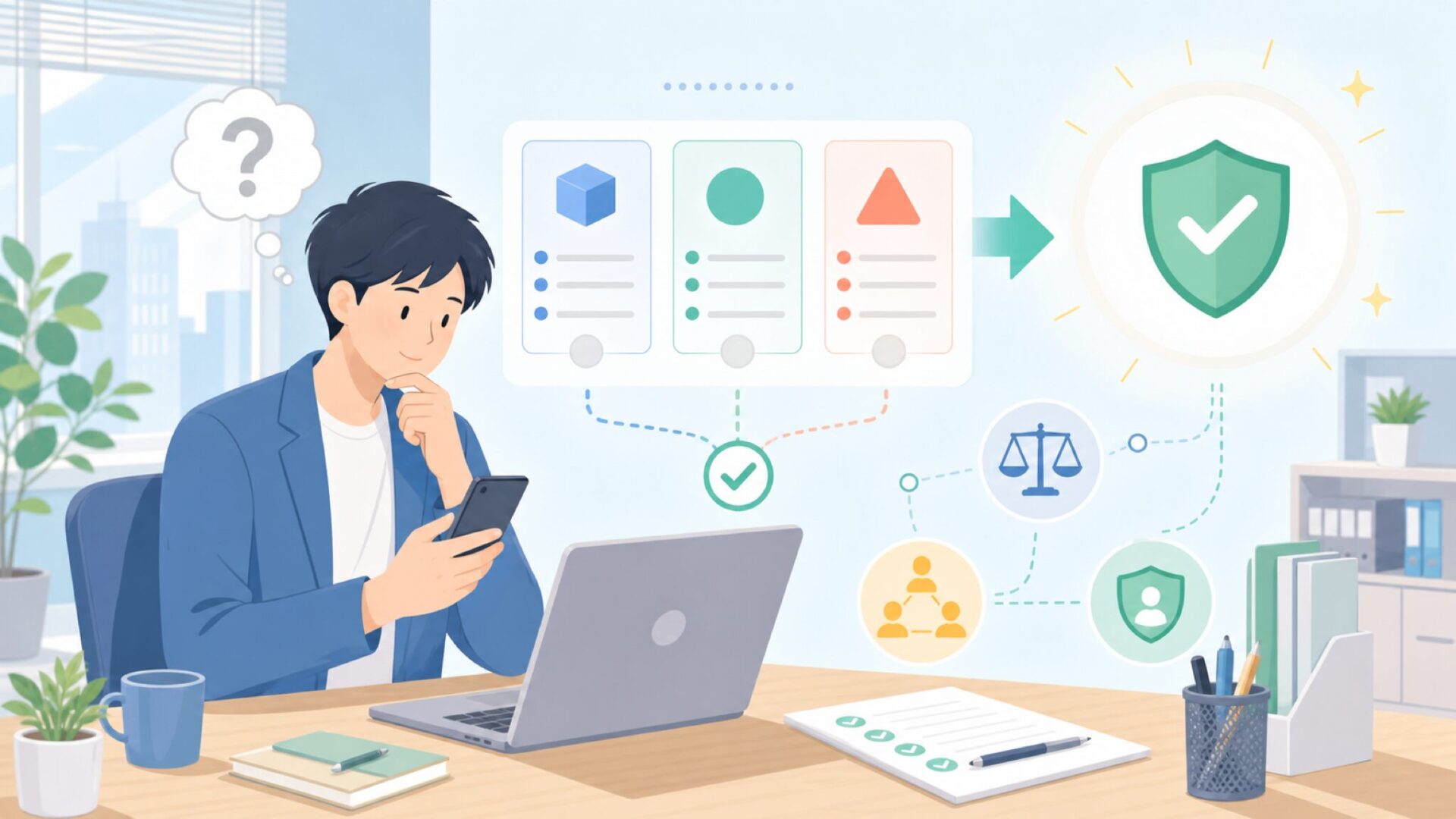 導入を判断するための最終チェックポイントを表すイラスト