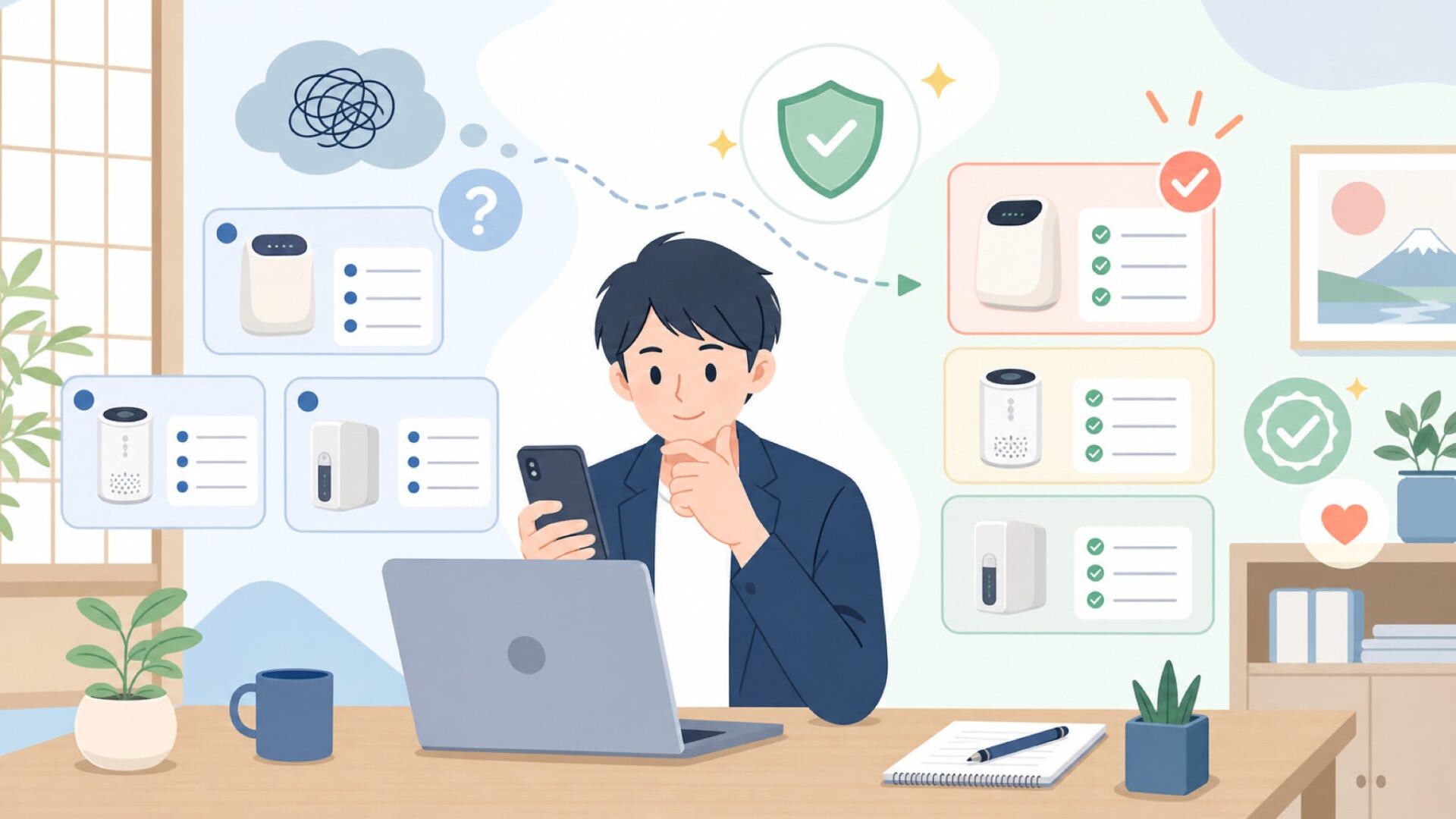 DUMOS以外の選択肢も検討したい人へを表すイラスト