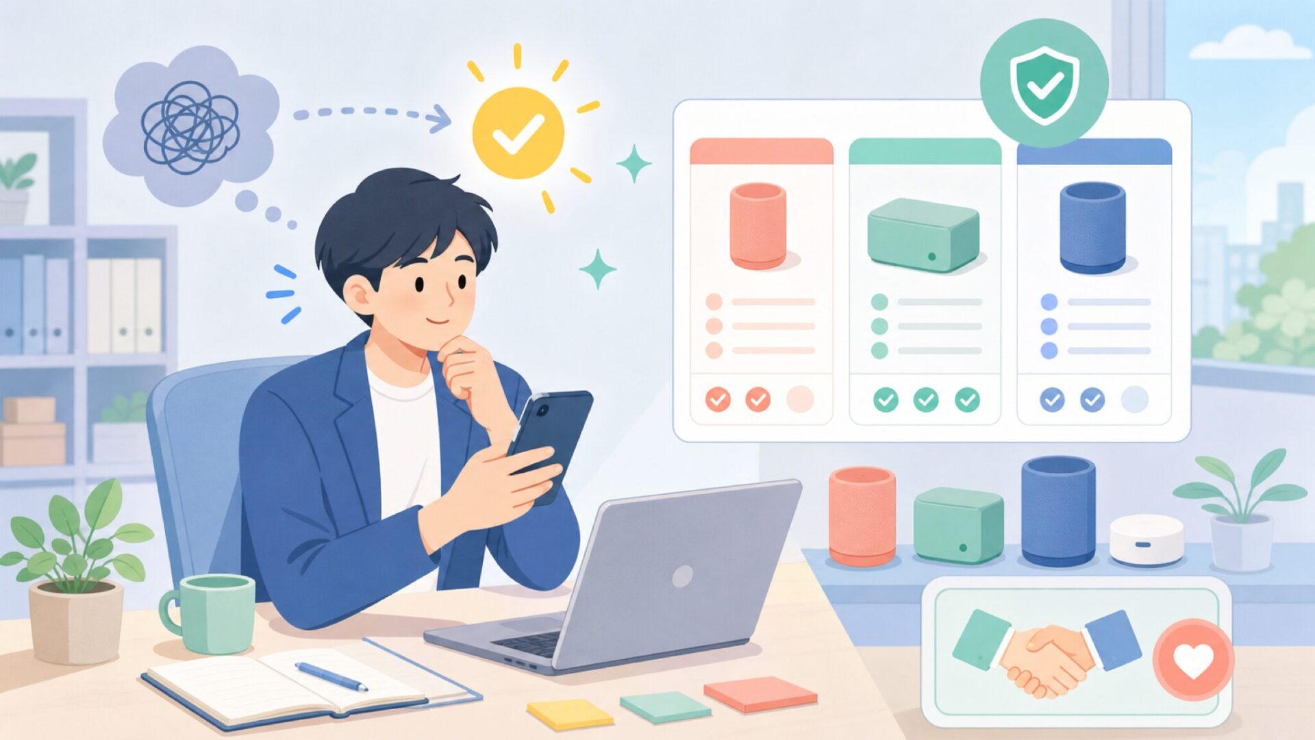 Elegearの人気ラインアップと同価格帯ブランドとの比較を表すイラスト