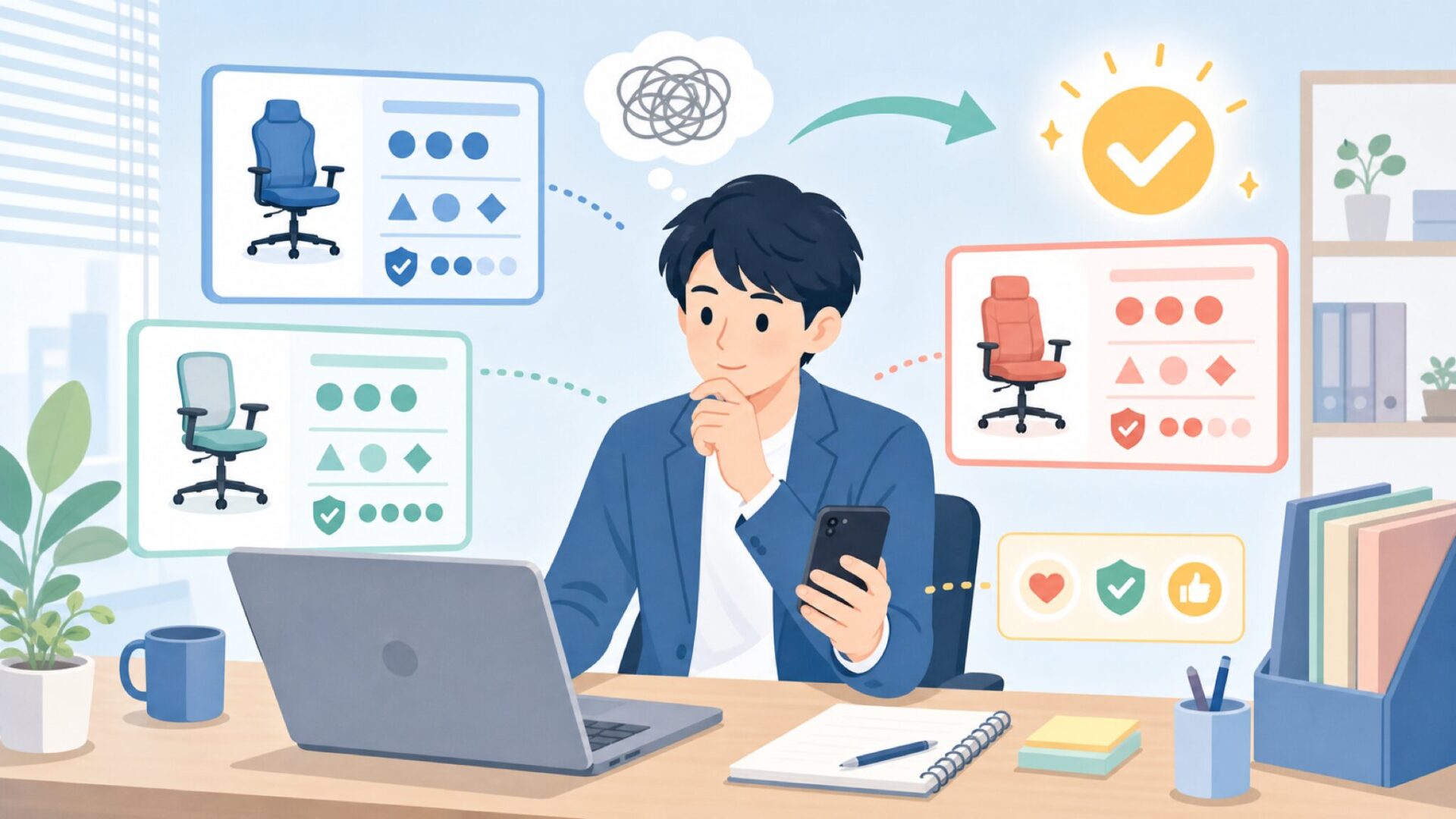 サンワサプライ・Ewinなど比較対象ブランドとの違いを表すイラスト