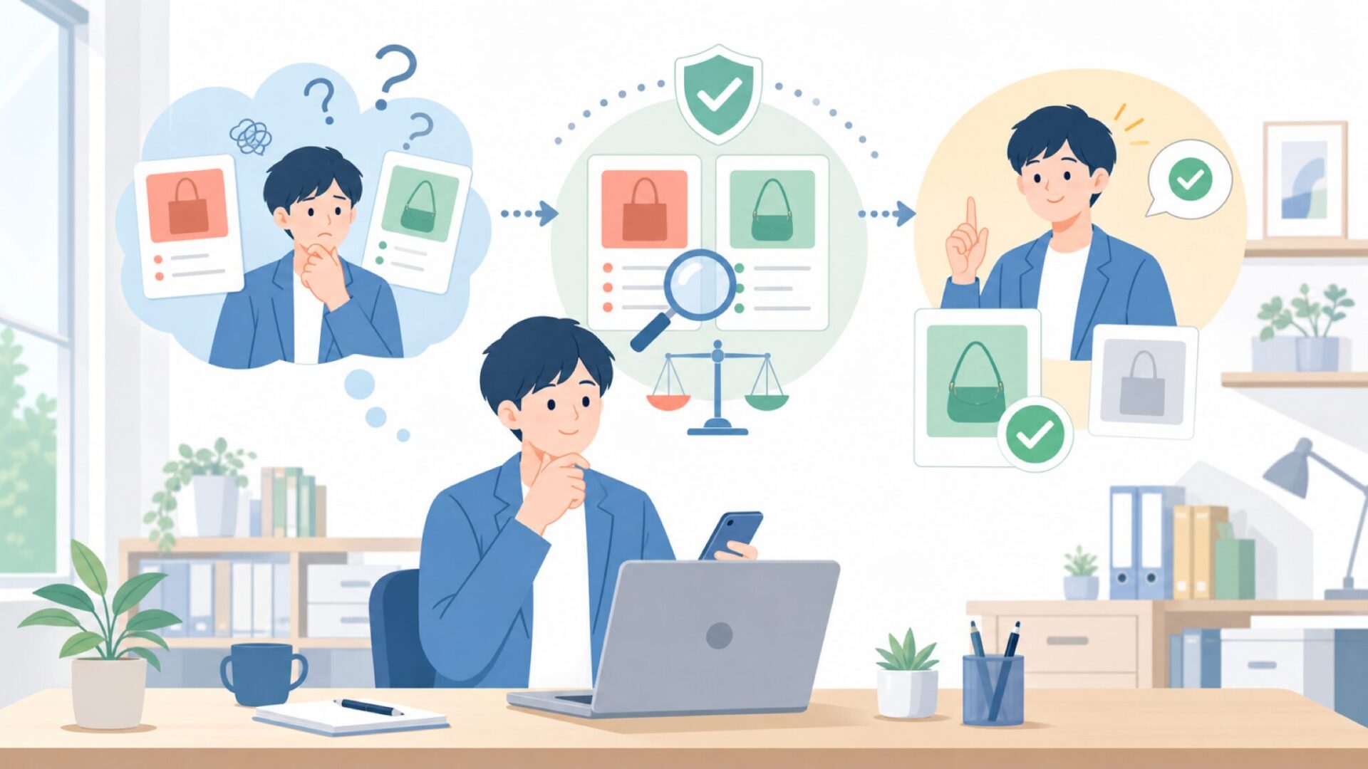 seendaが向いている人・避けたほうがいい人の見極め方を表すイラスト