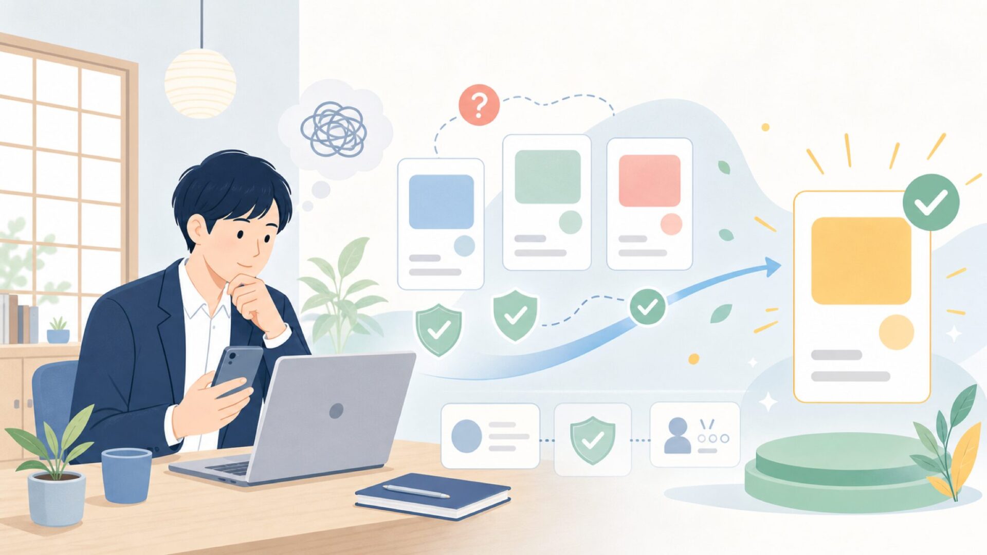 CTA(中間)を表すイラスト