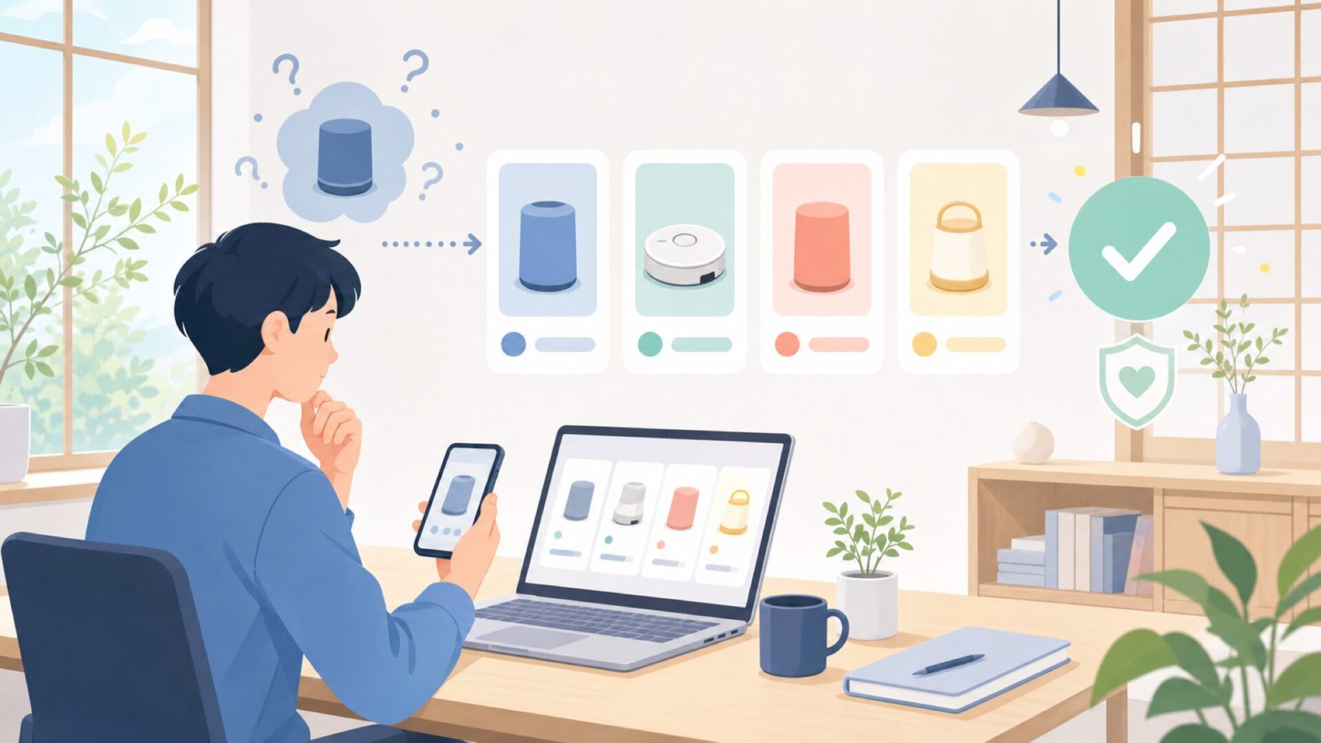 JOYHILL以外に検討したい代替ブランドという選択肢を表すイラスト