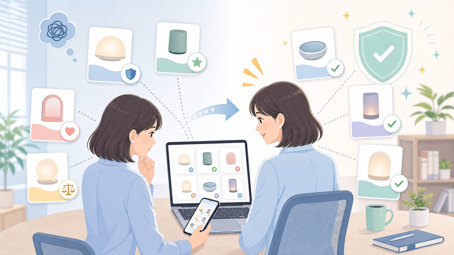 Hatch以外に検討したいブランド6選を表すイラスト