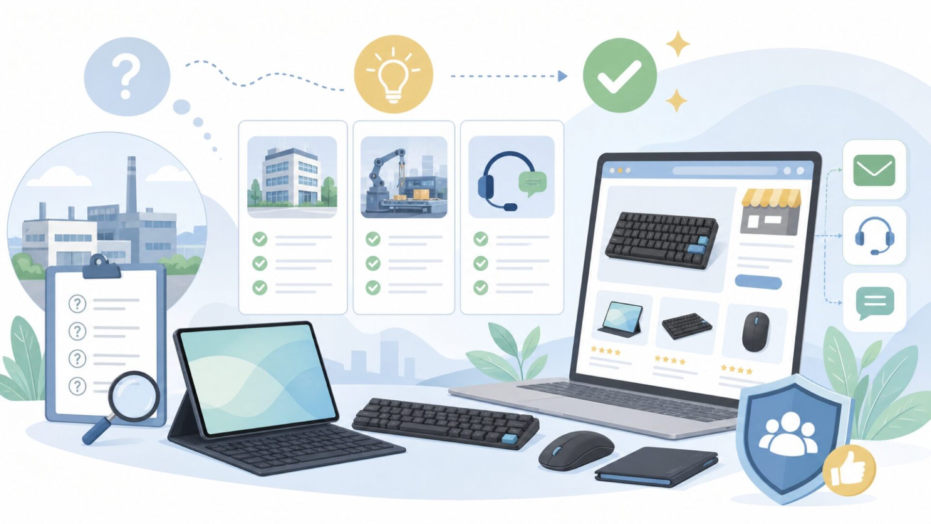Ewinの会社概要と公式サイト・連絡先を整理するを表すイラスト