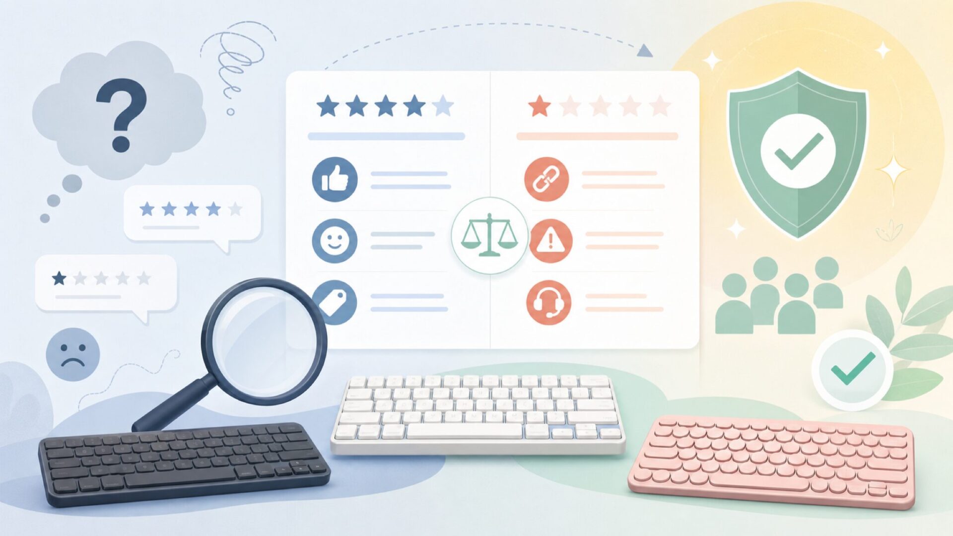 Ewinの口コミ・レビューはどこまで信用できるかを表すイラスト