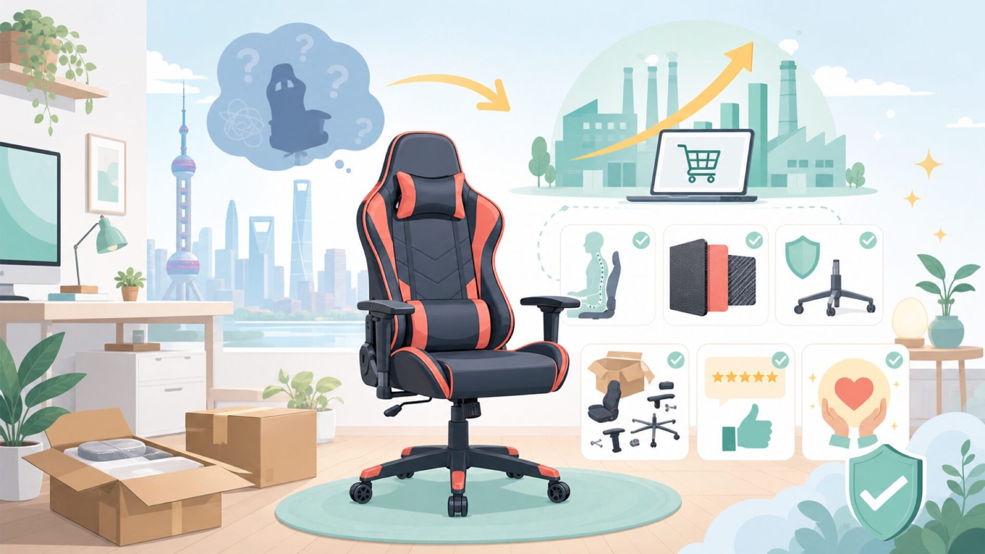 GTRacingは中国・上海に本社を置くブランドを表すイラスト