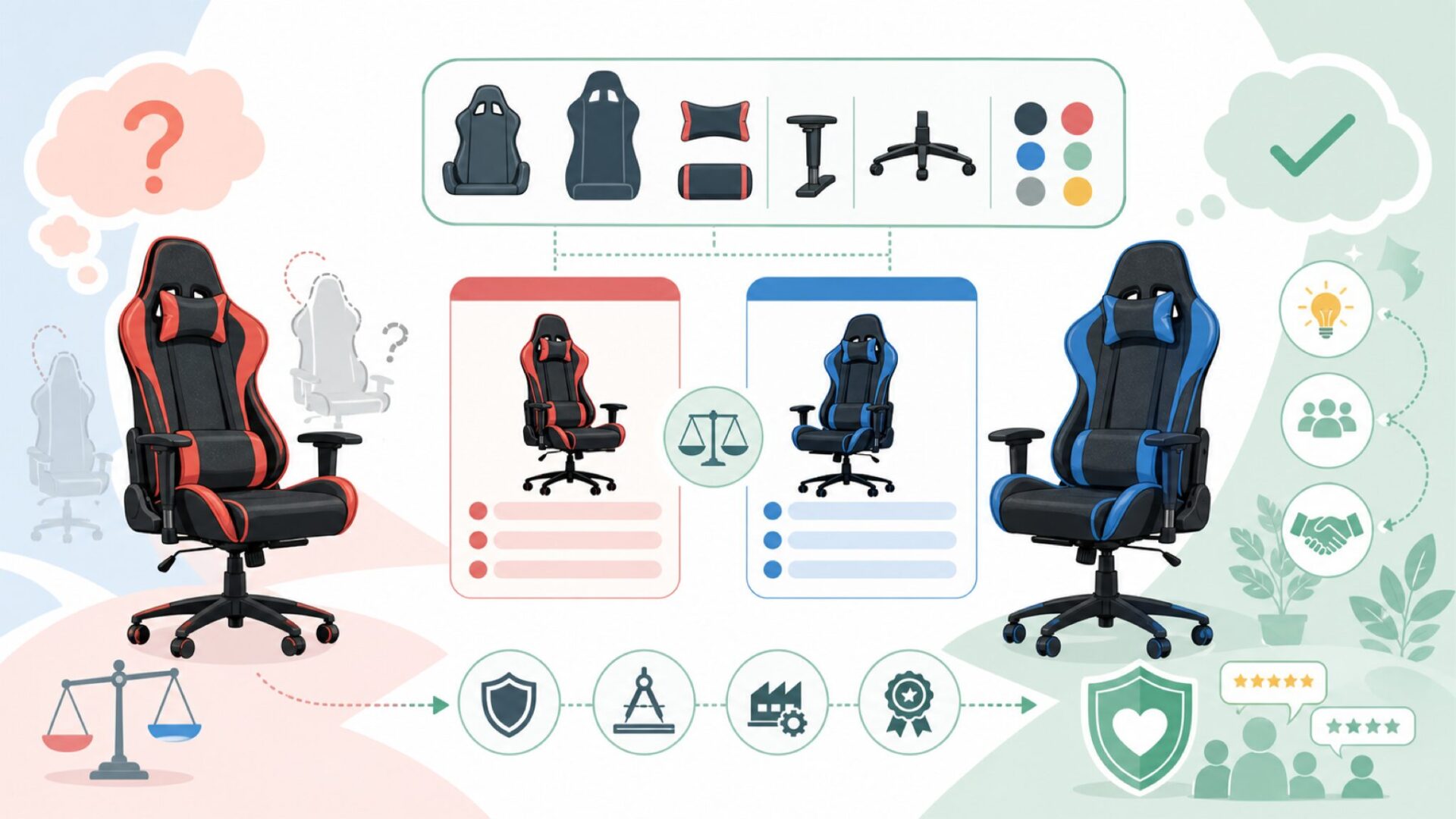 GTRacingとAKRacingはどちらがパクリ?両社の関係を解説を表すイラスト