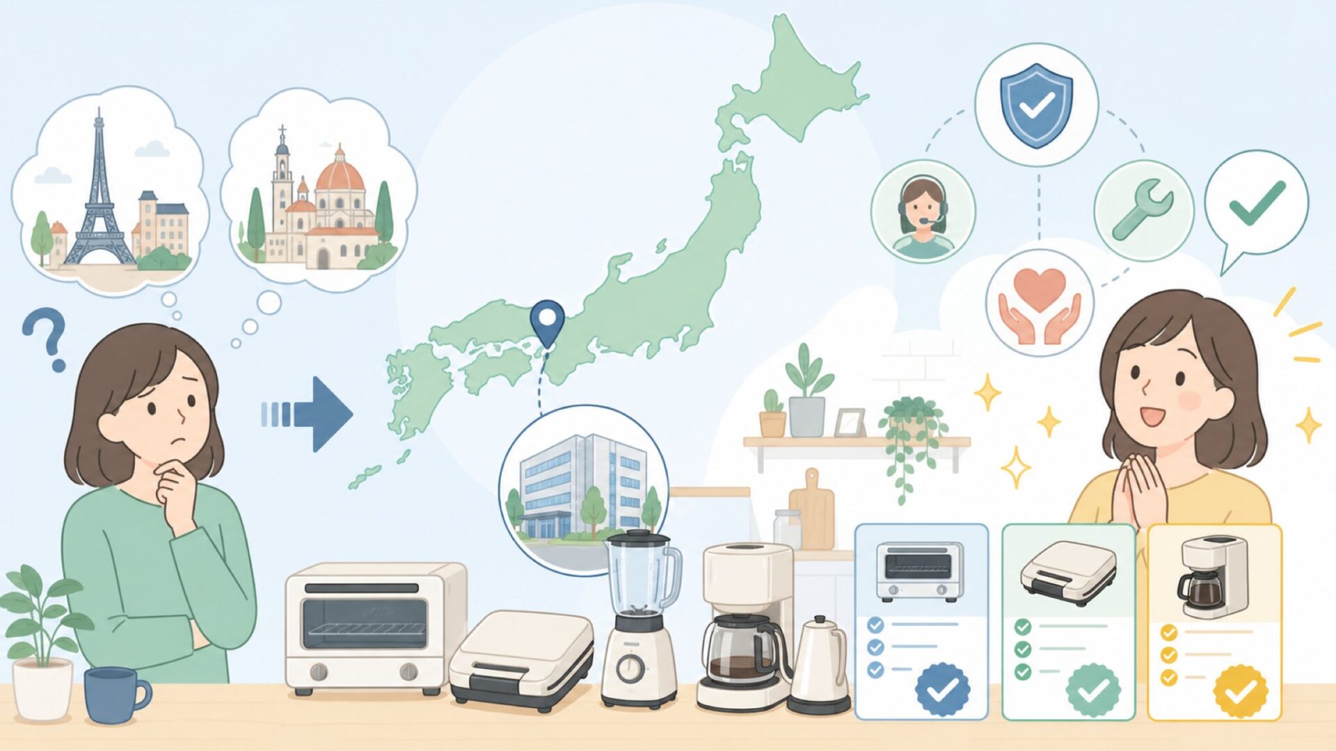 ビタントニオはどこの国のメーカー?答えは「日本」を表すイラスト