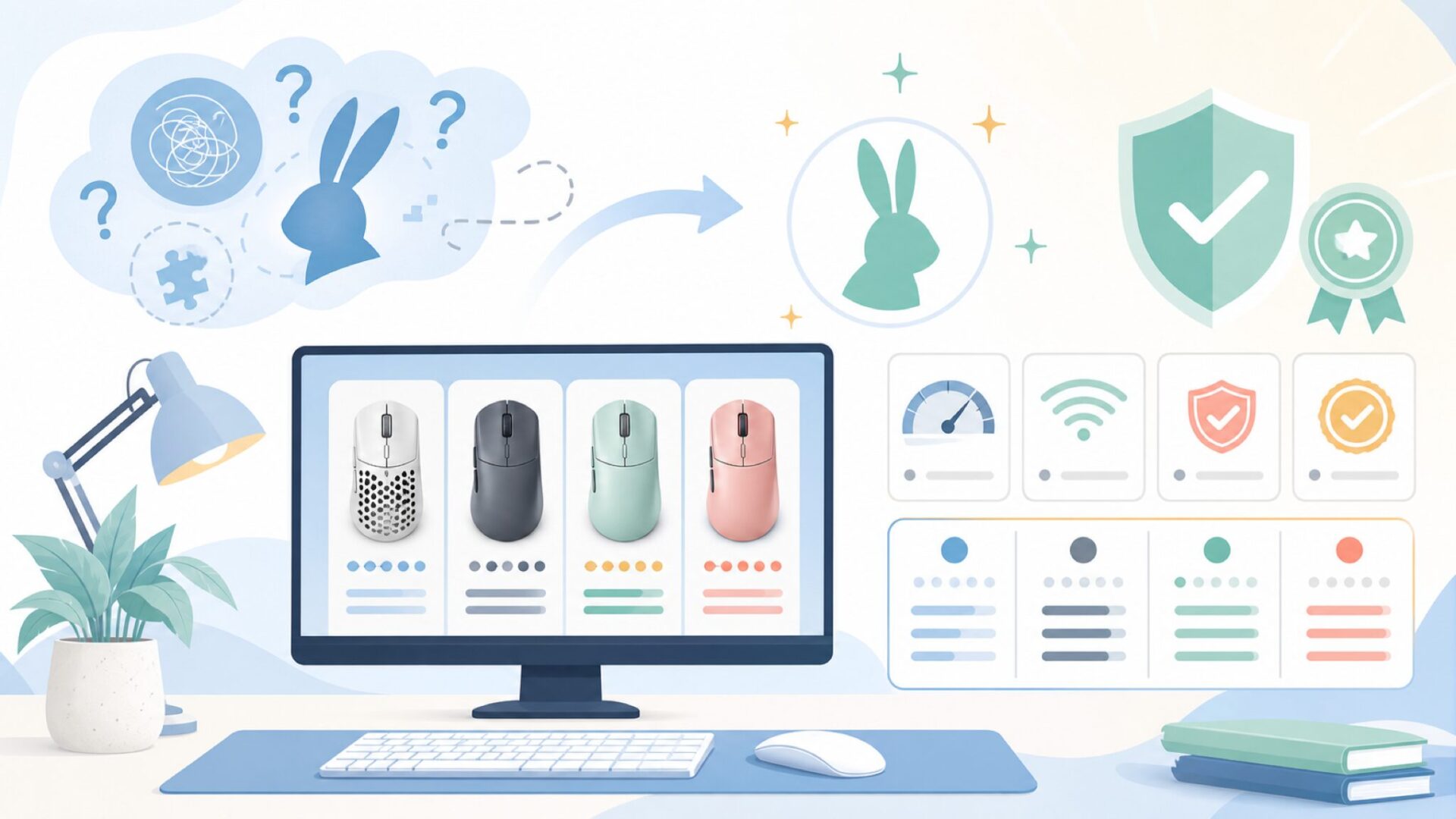Rabbit0 Studio——WLmouseが新たに手がけるブランドの展開を表すイラスト