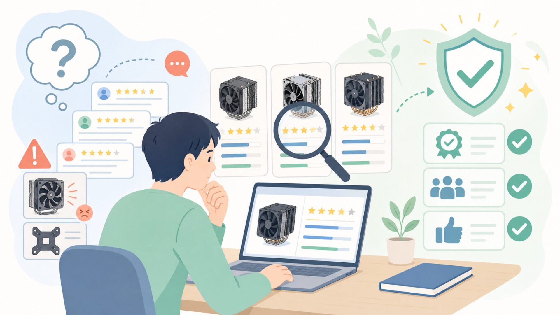 Thermalrightの品質・信頼性は本当に大丈夫かを表すイラスト