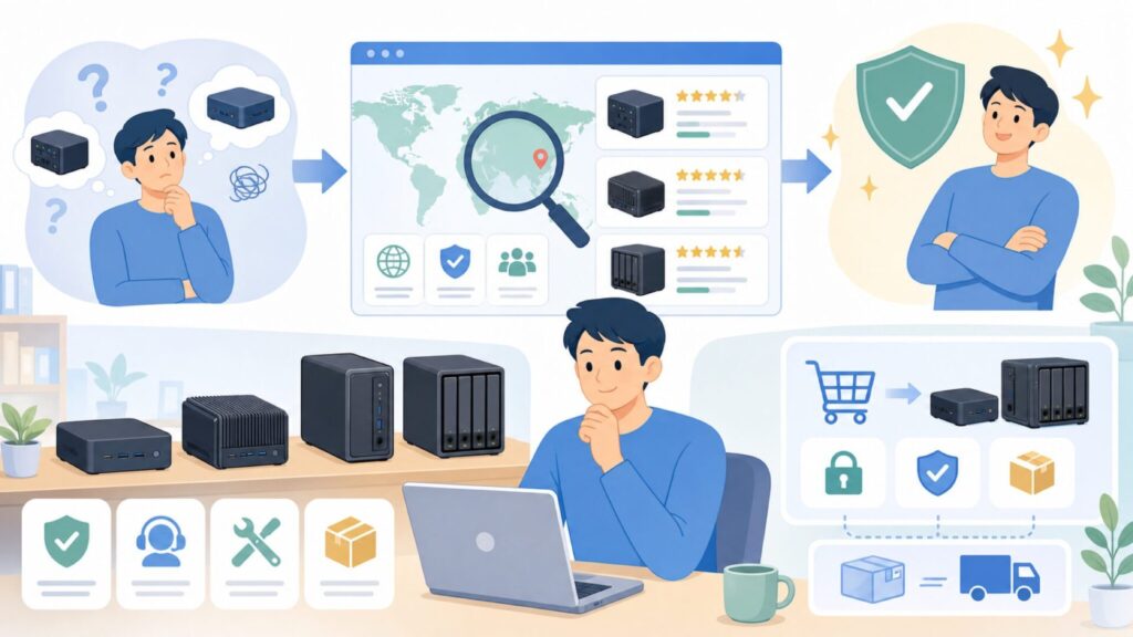 AOOSTARはどこの国？怪しいか安全性まで解説の要点を表すイラスト