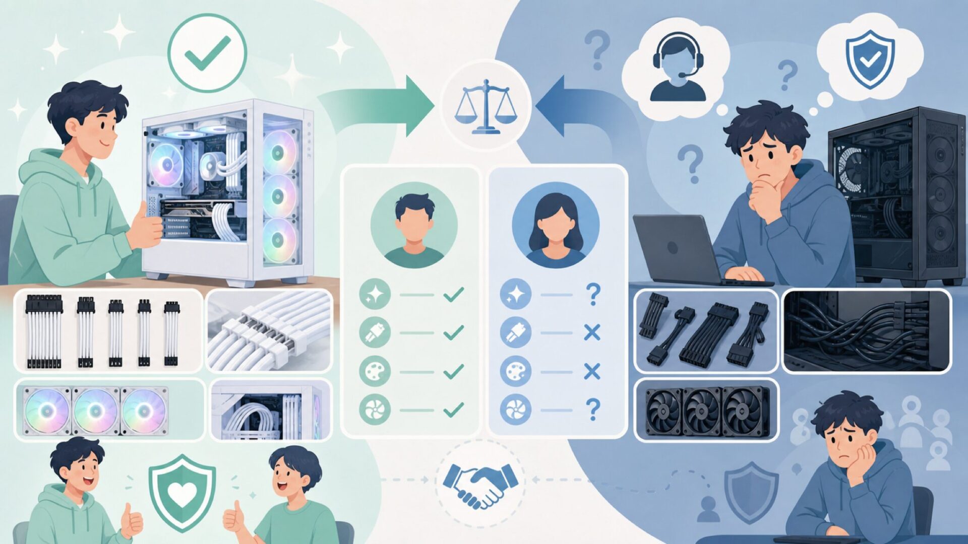 AsiaHorseが向いている人と向いていない人を表すイラスト