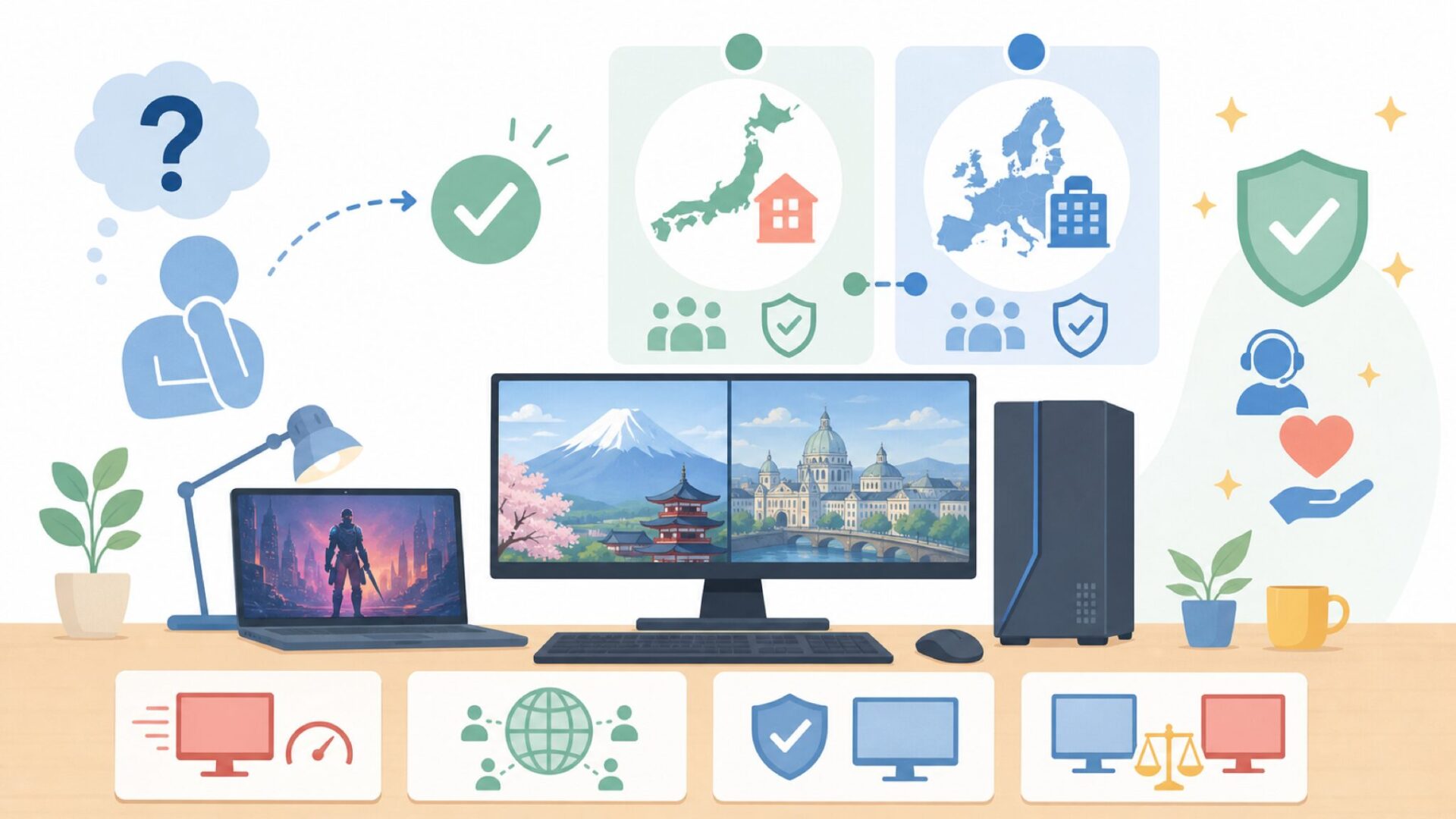 G-MASTERとiiyamaはどこの国のブランドかを表すイラスト