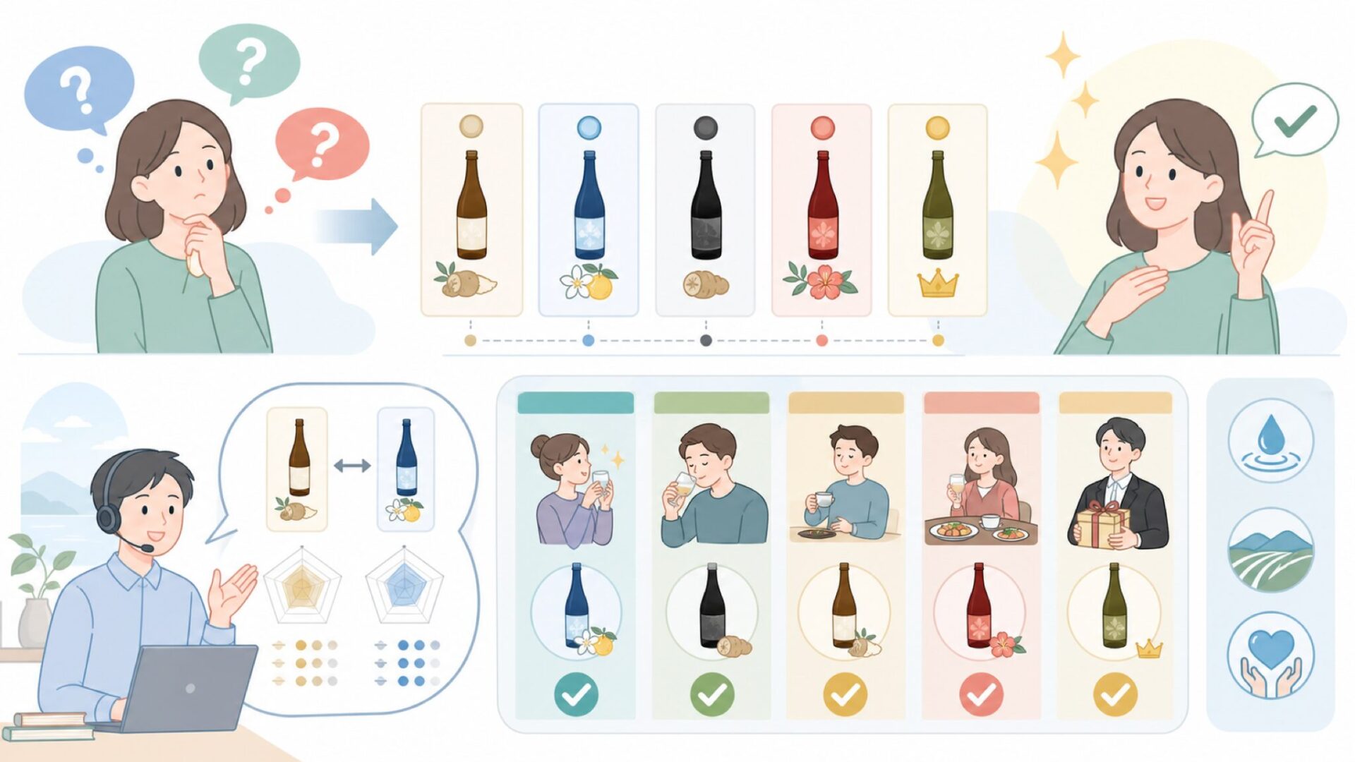 利右衛門（りえもん）シリーズの全容と選び方を表すイラスト