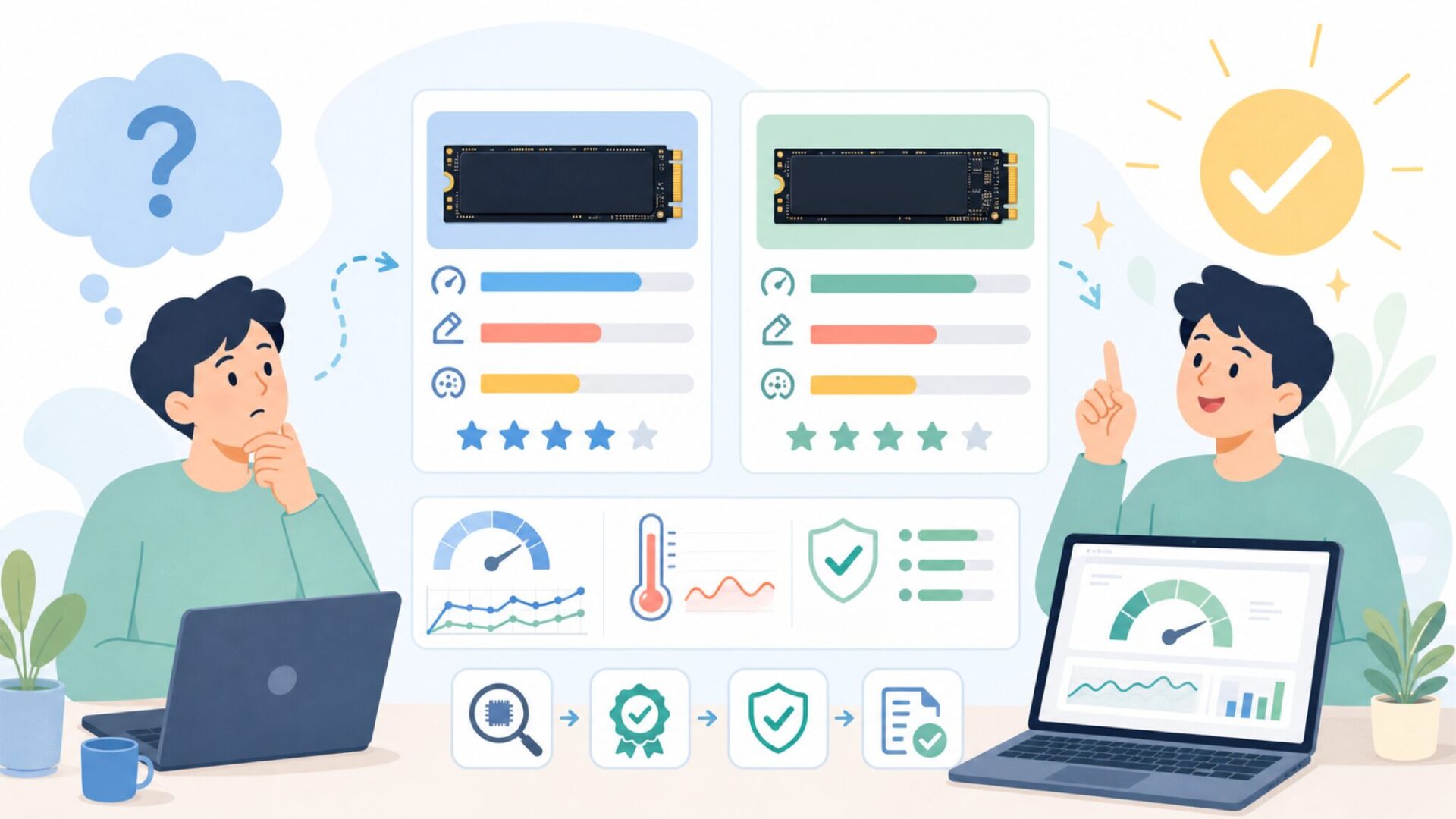 LEXAR NMシリーズの実際の性能：ベンチマークと耐久性を検証するを表すイラスト