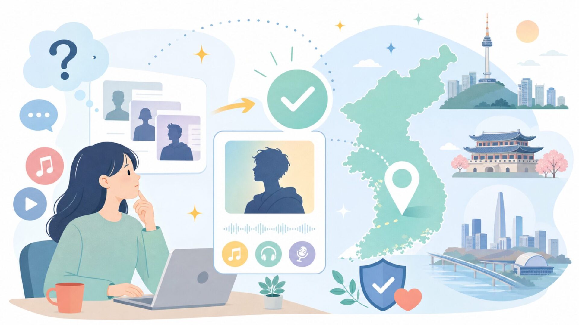 LUCKY STARはどこの国のアーティスト？答えはズバリ「韓国」を表すイラスト