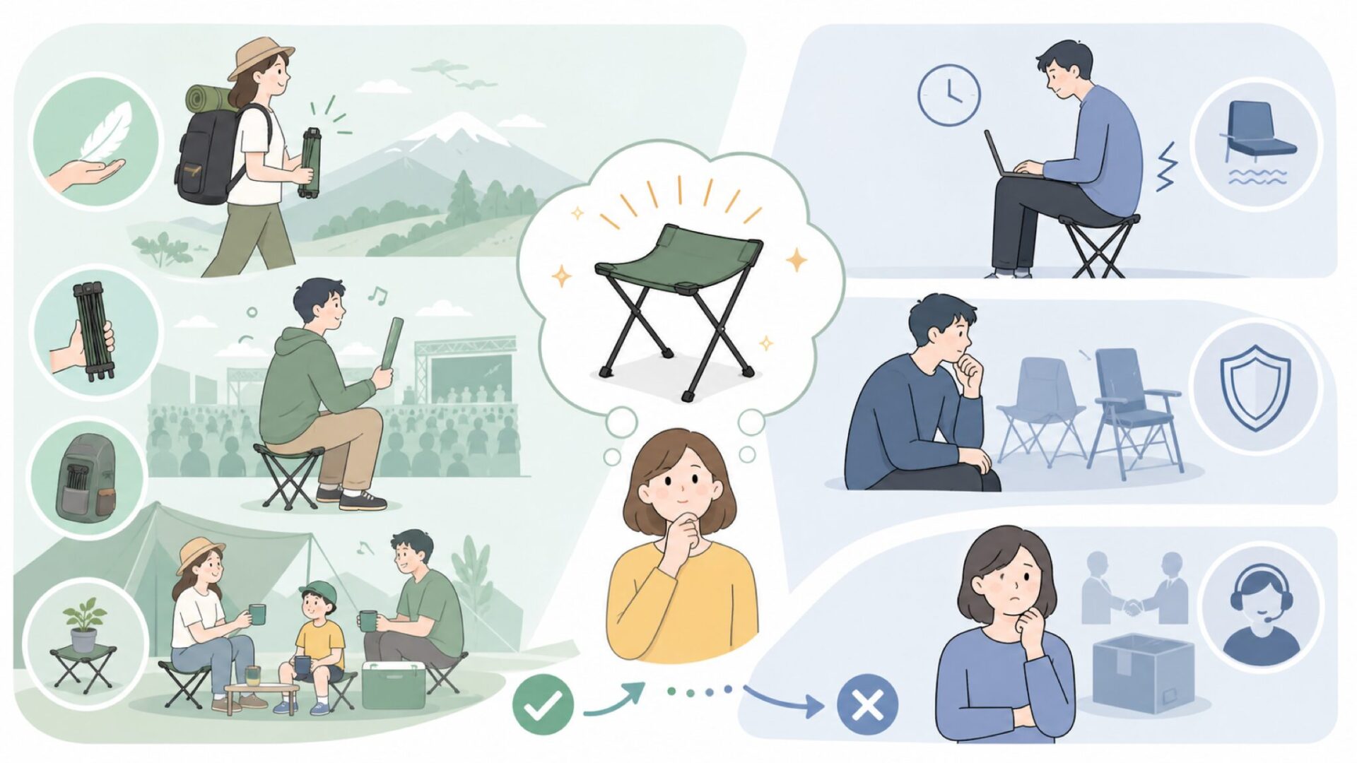 AVOFORESTが向いている人・向いていない人を表すイラスト