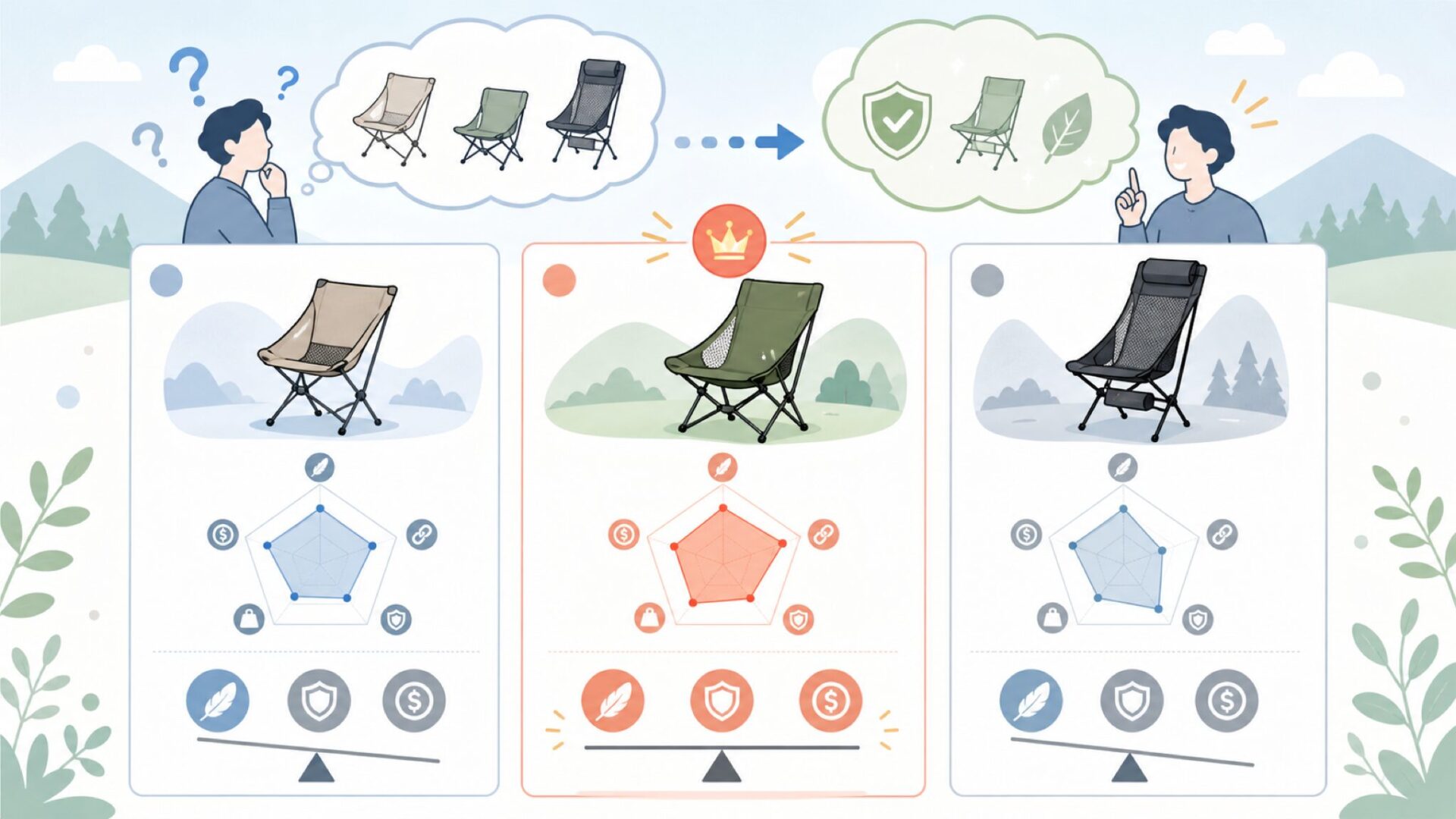 AVOFORESTと競合ブランドの比較を表すイラスト