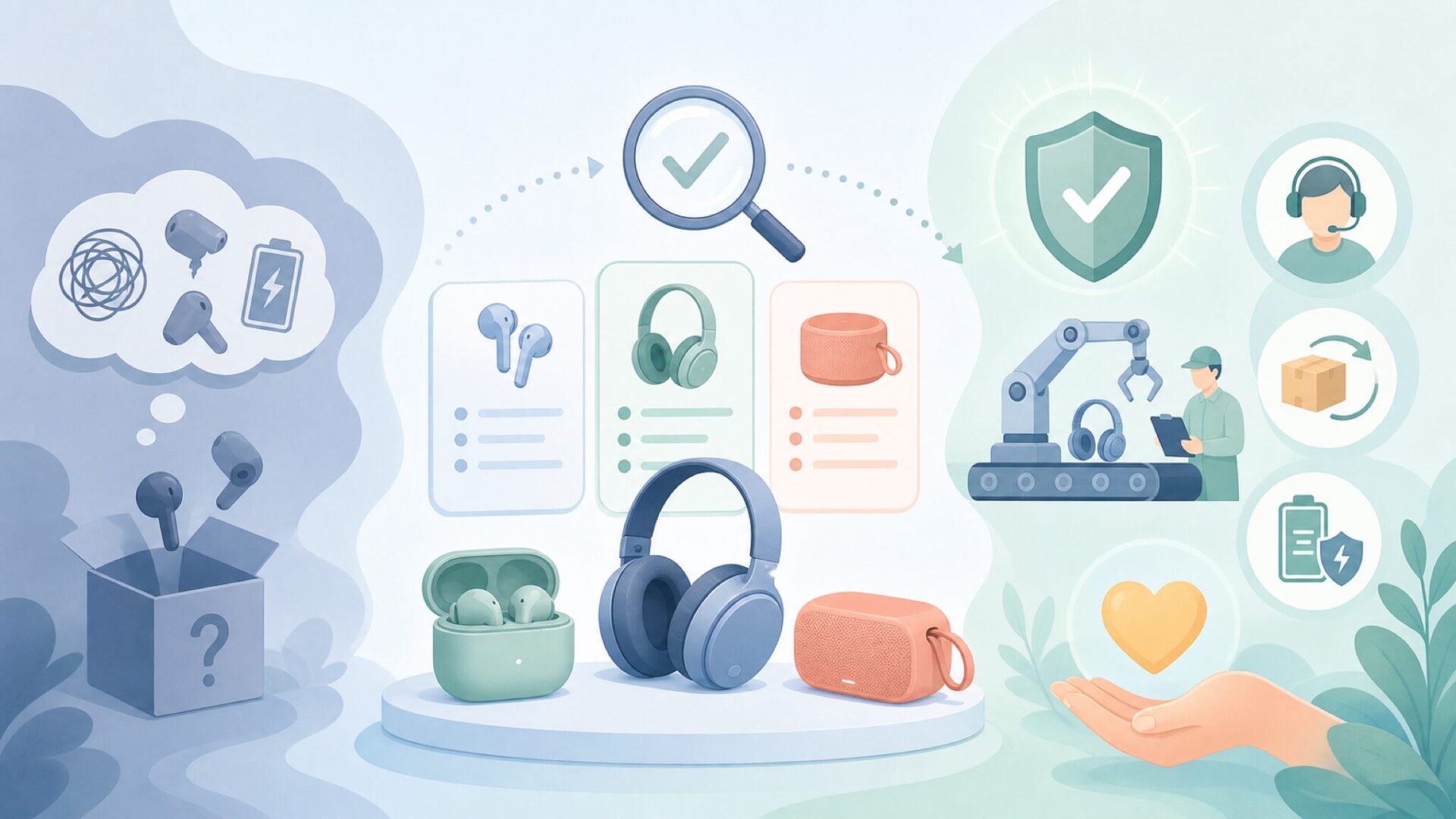 中国製品への不安を正直に解説 - 品質・安全性・サポートの実態を表すイラスト