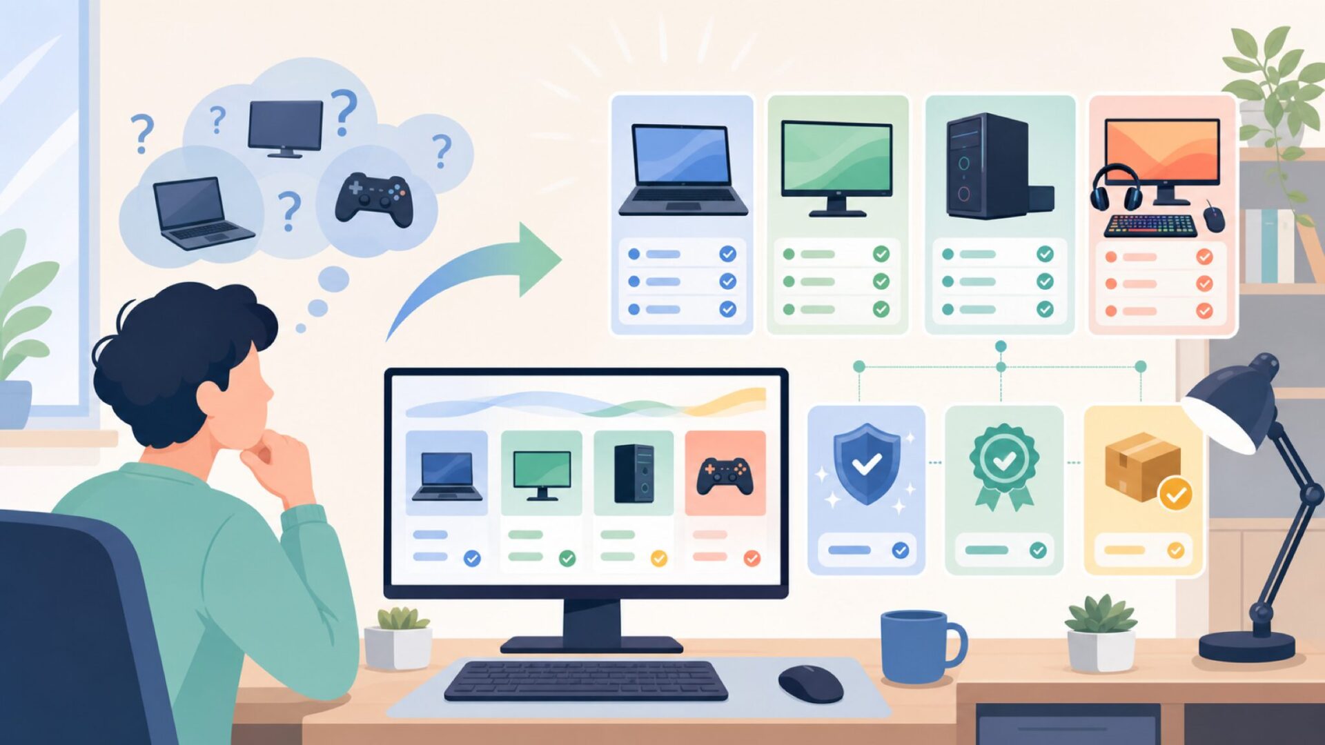 Acerの主要ブランドと製品ラインナップを表すイラスト