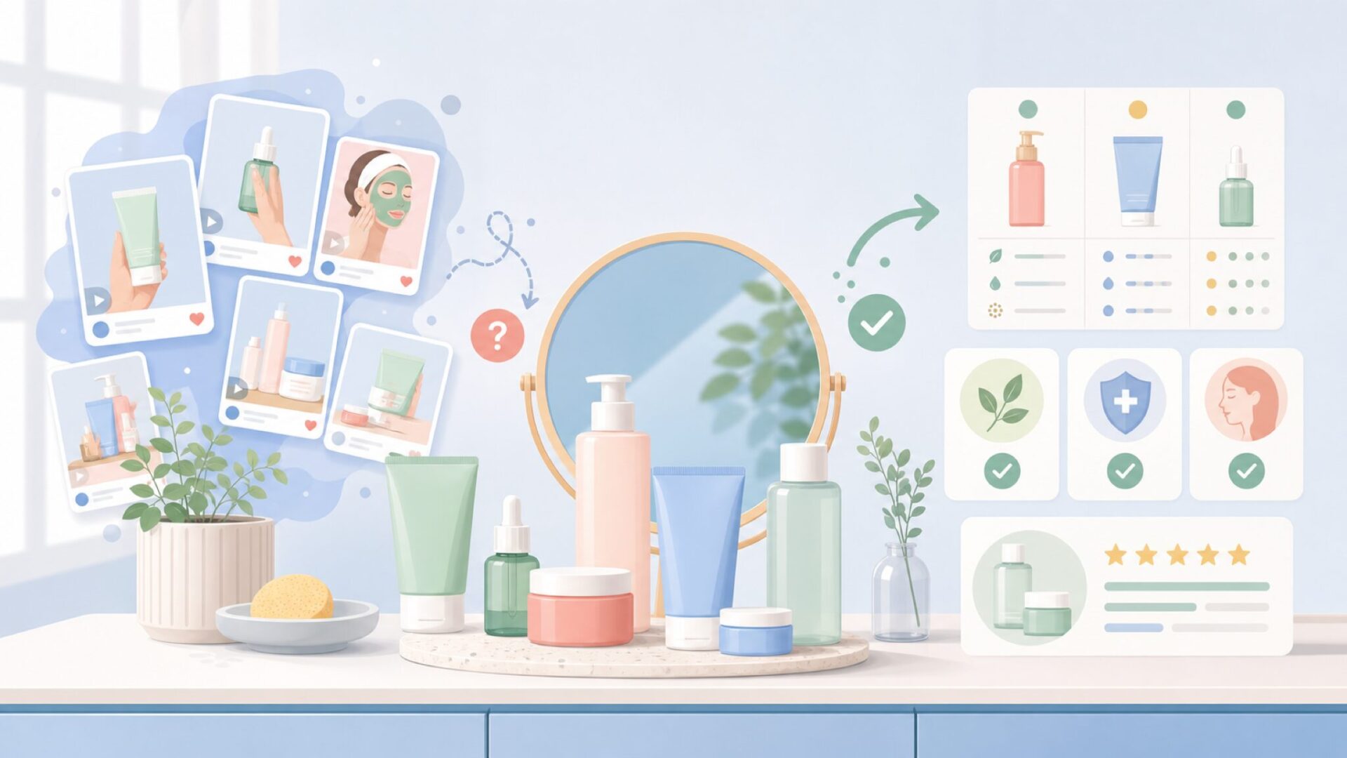 TikTokとInstagramでKemy'sがバズった理由を表すイラスト