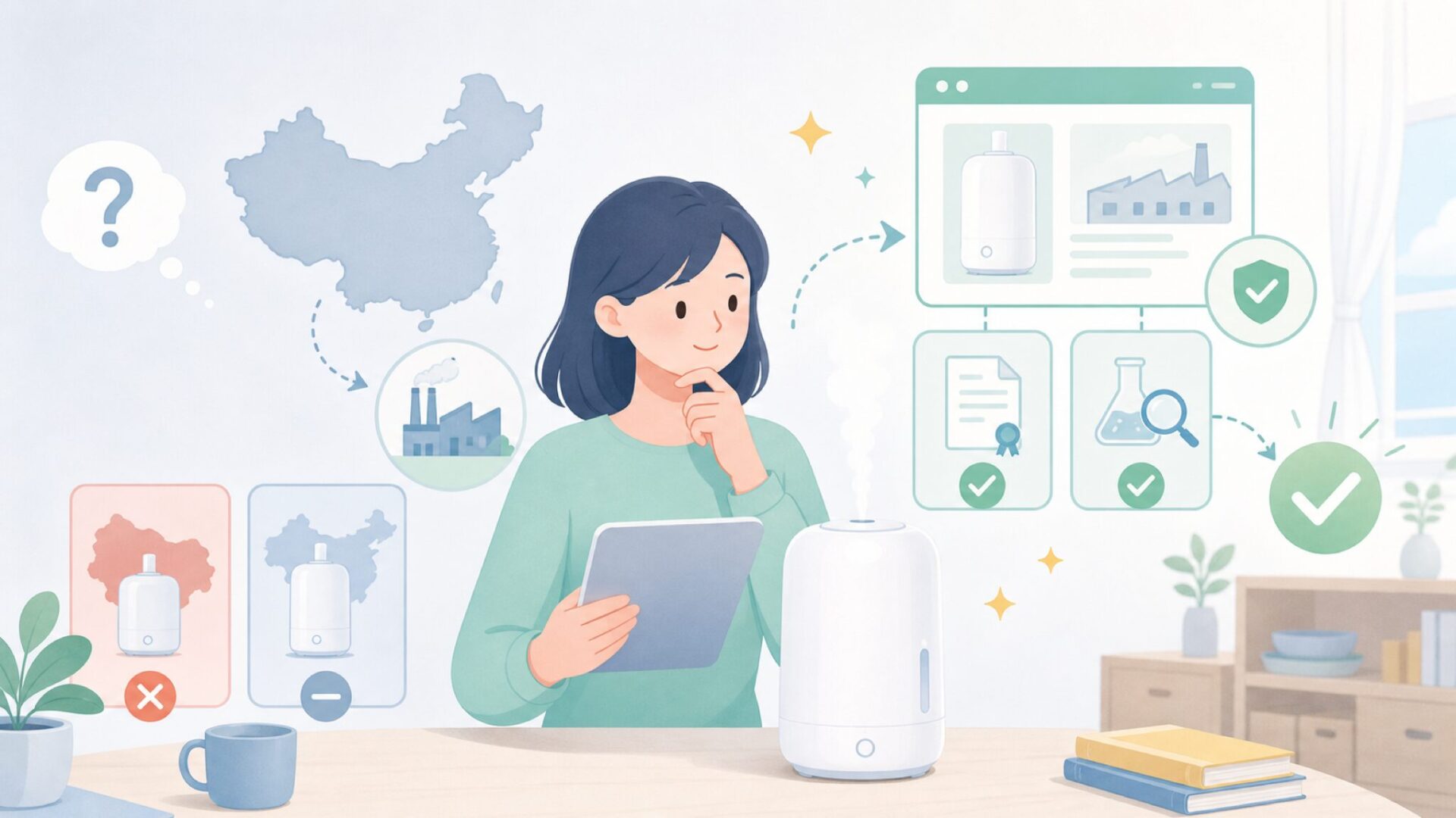 KEECOONはどこの国のブランドなのか、まず事実を確認しようを表すイラスト