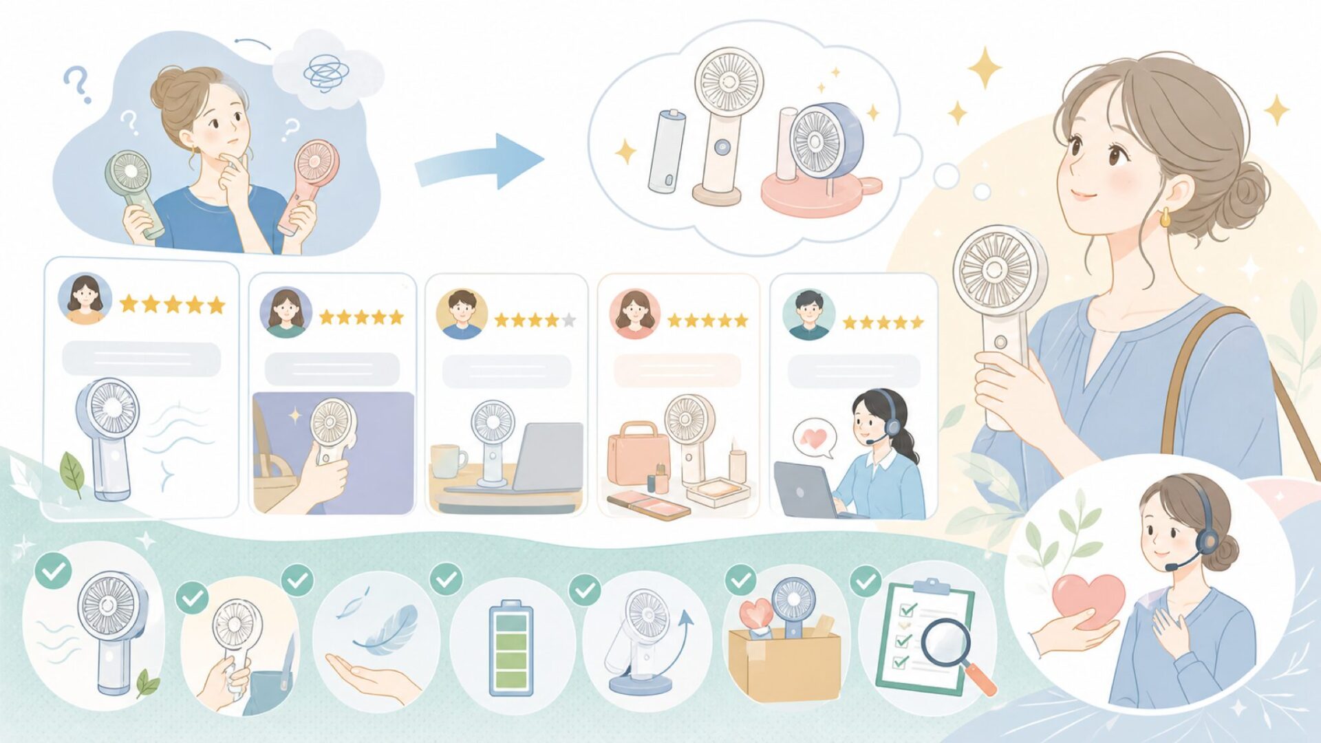 CICIBELLAの評判——実際に使ったユーザーの声から見えることを表すイラスト