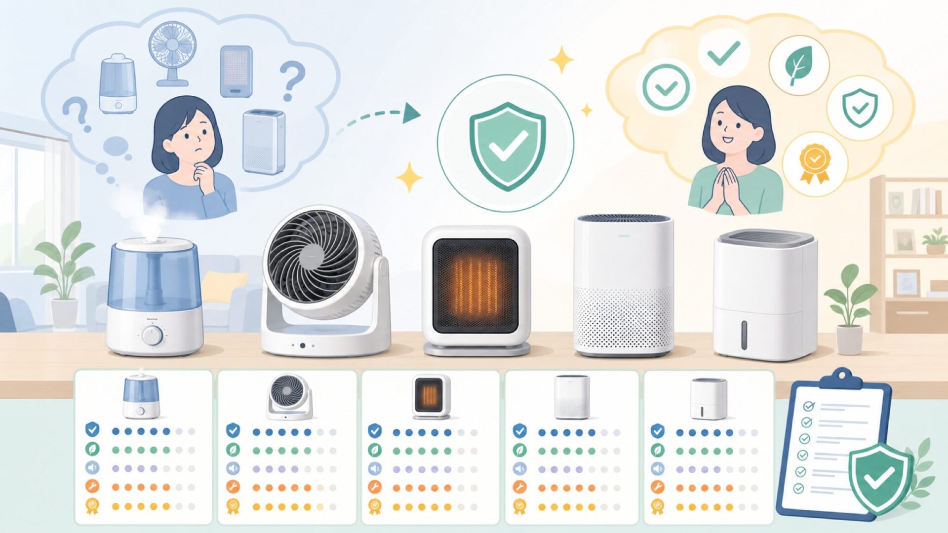 FINNRLIの製品ラインナップと実際の品質を表すイラスト