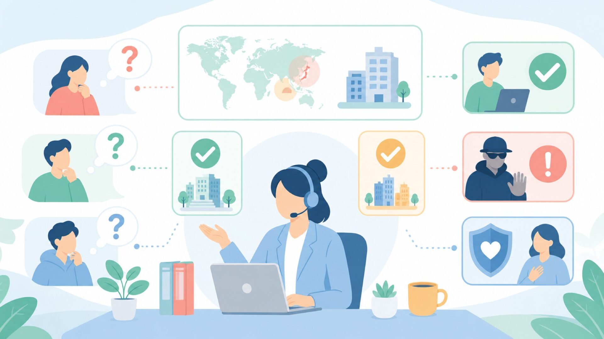 「Global Japan」の国籍まとめ——一問一答を表すイラスト