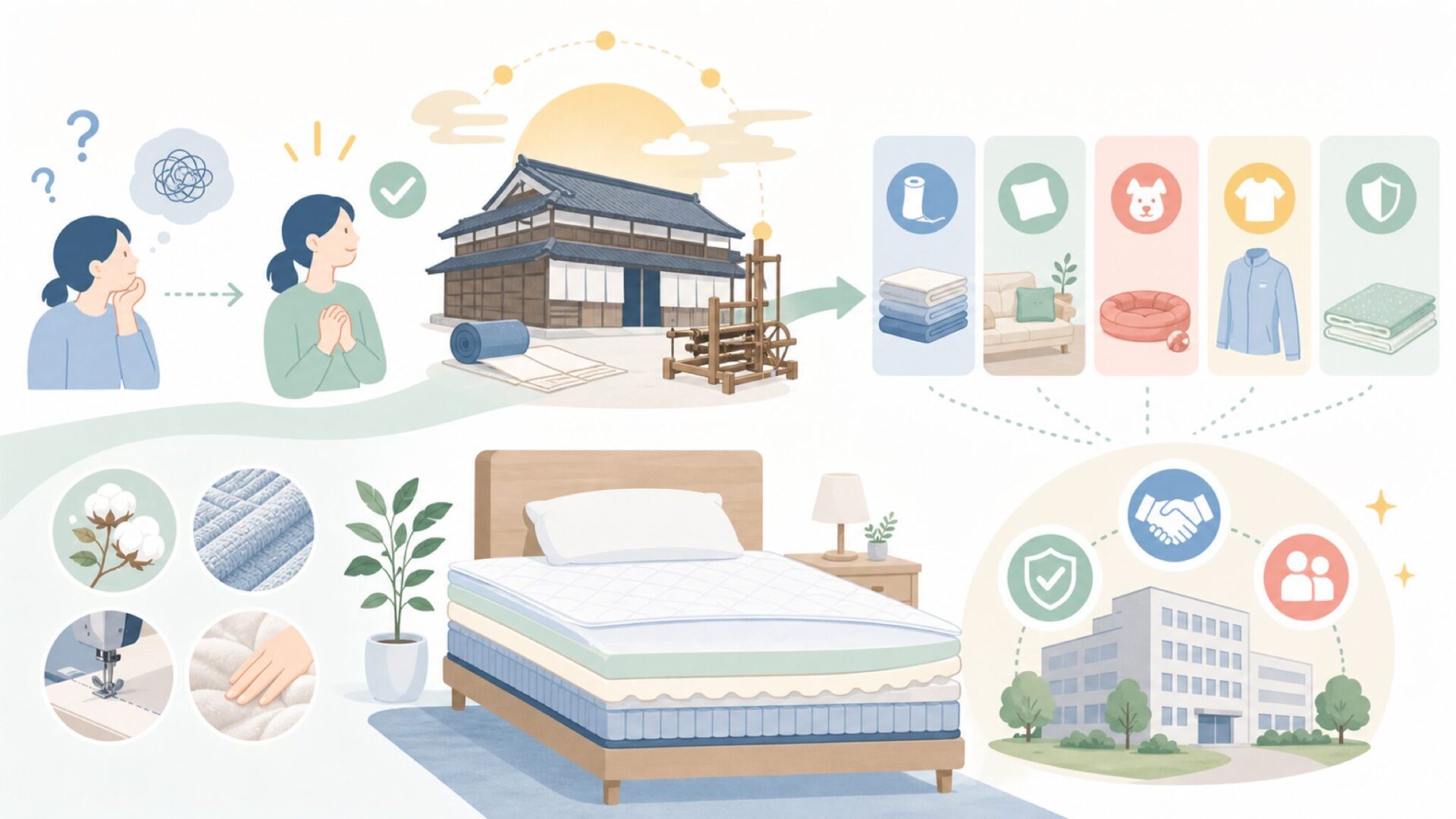 小泉株式会社はどんな会社？企業の背景と歴史を表すイラスト