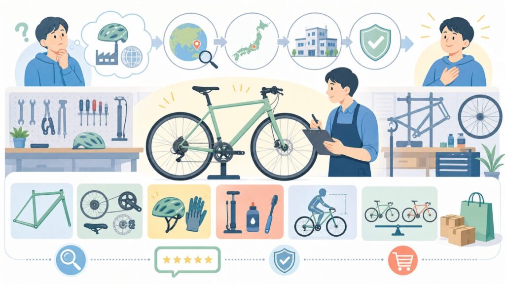 TOYO SAFETYはどこの国？大阪発・65年以上の日本メーカーを徹底解説の要点を表すイラスト