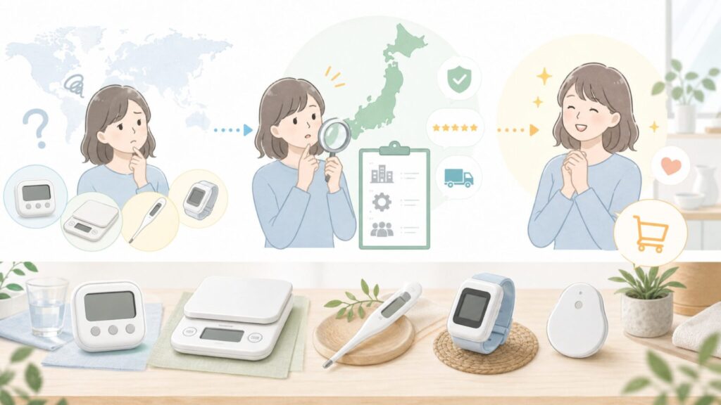 Dretec（ドリテック）はどこの国のメーカー？埼玉発・日本企業の実力を徹底解説の要点を表すイラスト