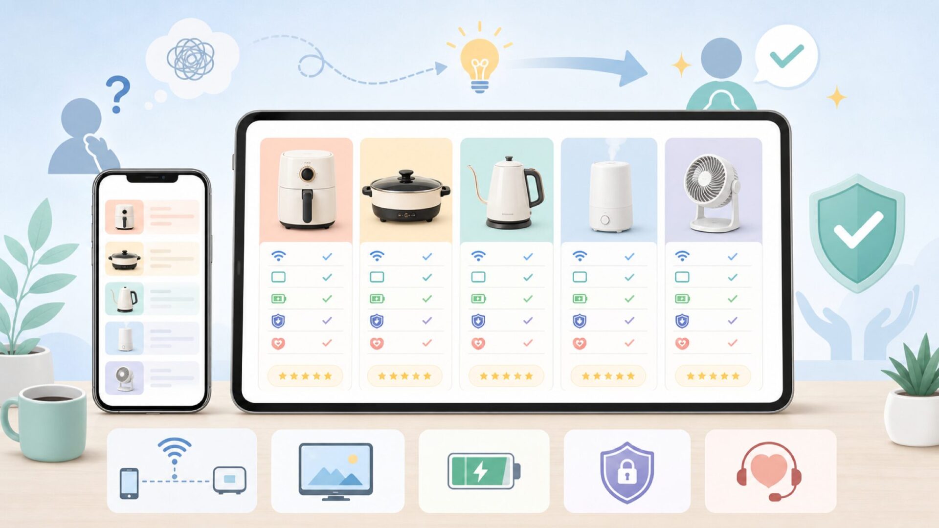 ROOMMATEのおすすめ人気製品5選を表すイラスト