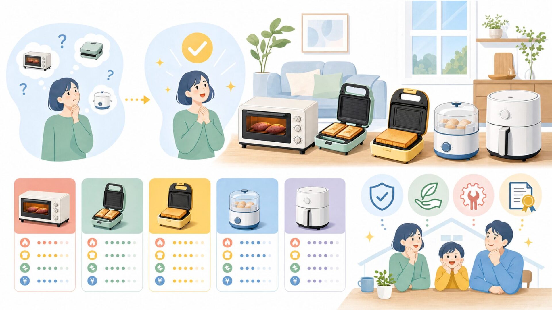 ライソンの人気商品ラインアップを表すイラスト