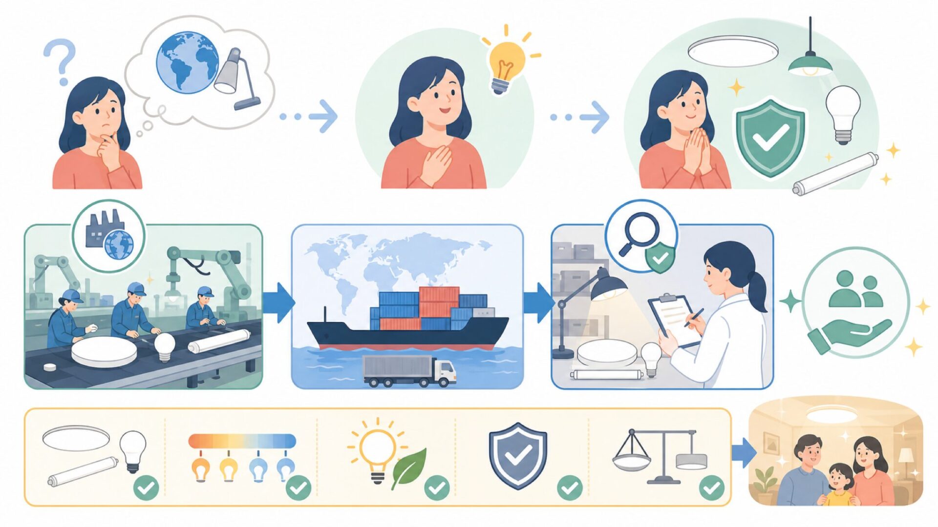 なぜ製品は海外製なのに「日本企業」と言えるのかを表すイラスト
