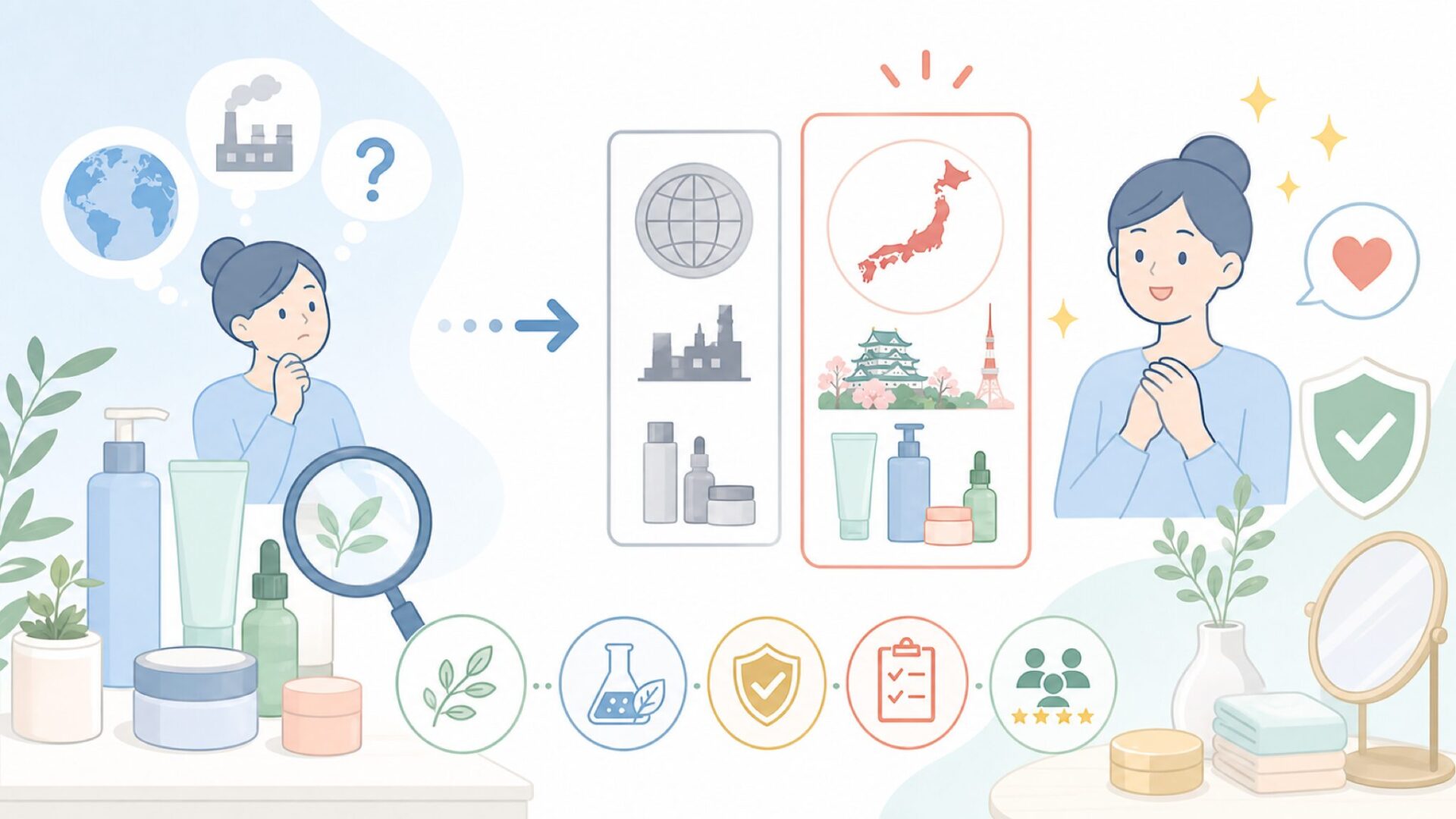 COMFIFEはどこの国のブランドか：答えは「日本」を表すイラスト