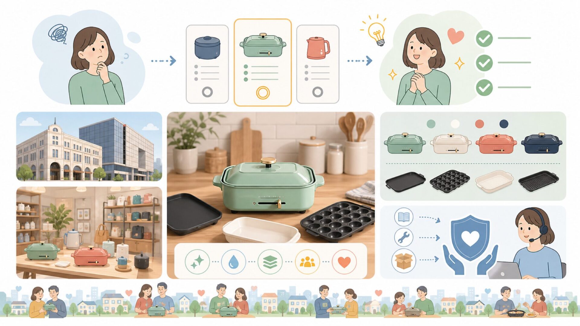 日本でBRUNOが愛され続ける理由を表すイラスト