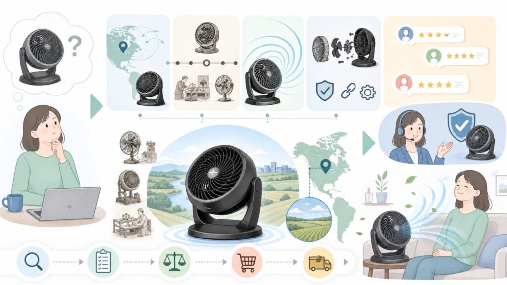Vornado（ボルネード）はどこの国のメーカー？80年の歴史と日本での安心サポートを解説の要点を表