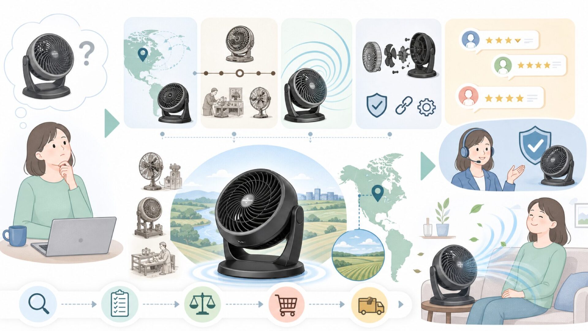 Vornado(ボルネード)はどこの国のメーカー?80年の歴史と日本での安心サポートを解説の要点を表