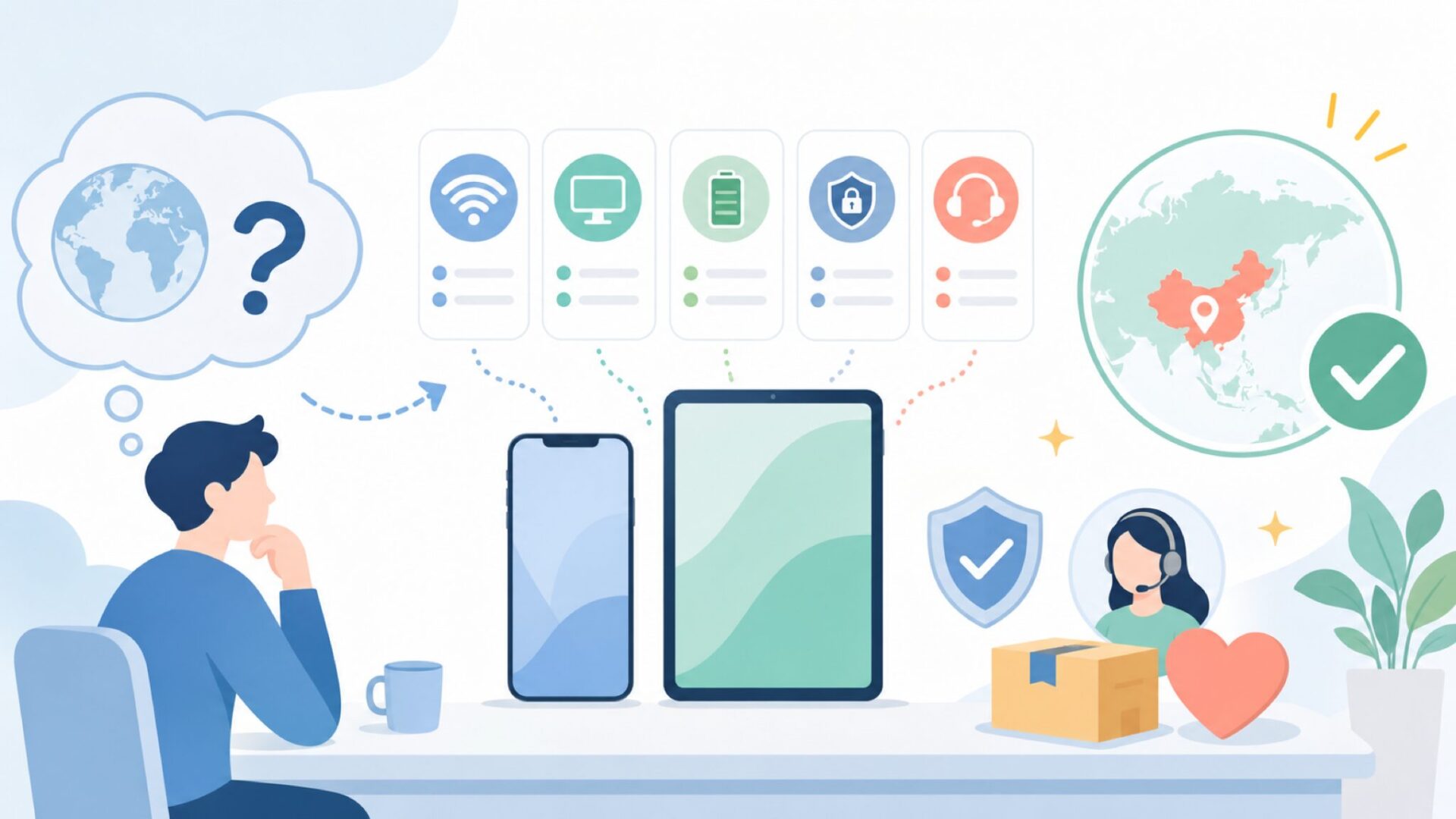 Syncwireはどこの国のブランドかを表すイラスト