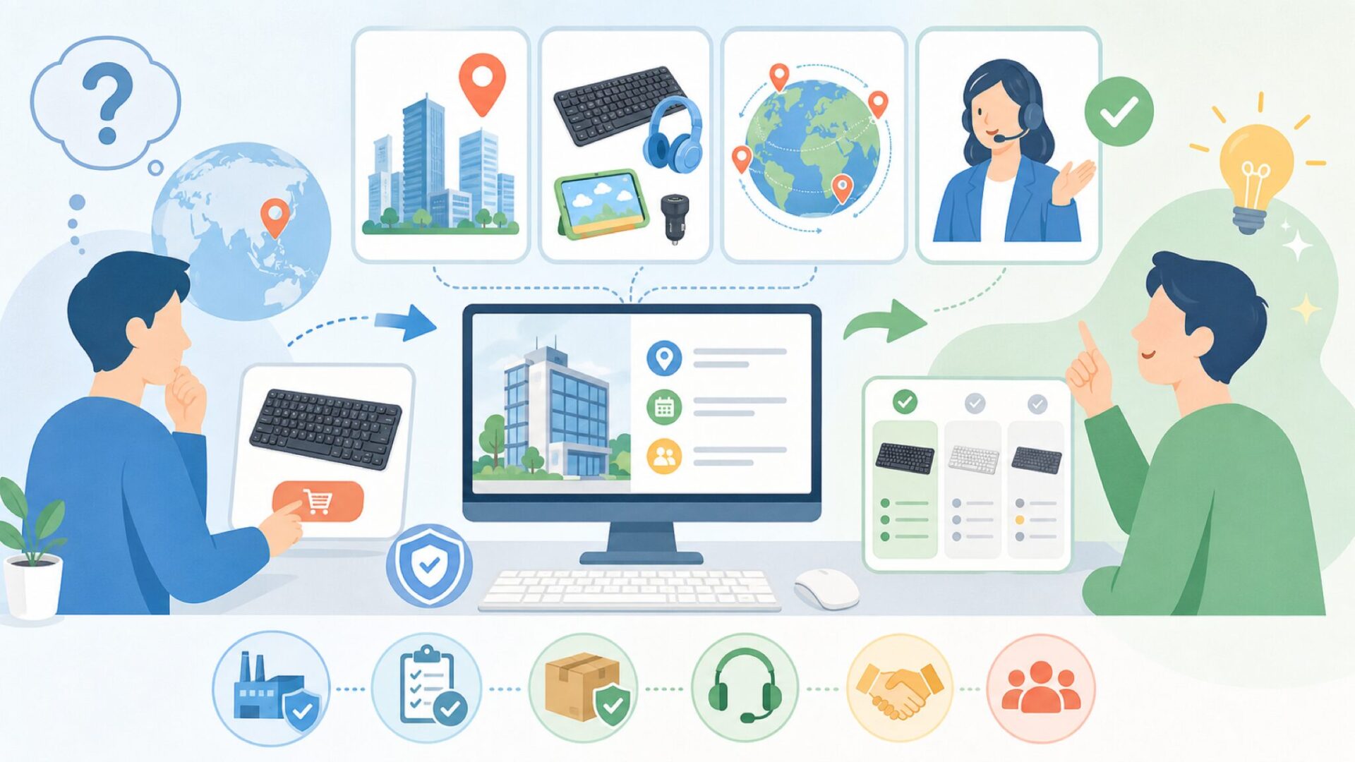 iCleverはどこの国？会社の基本情報から確認しようを表すイラスト