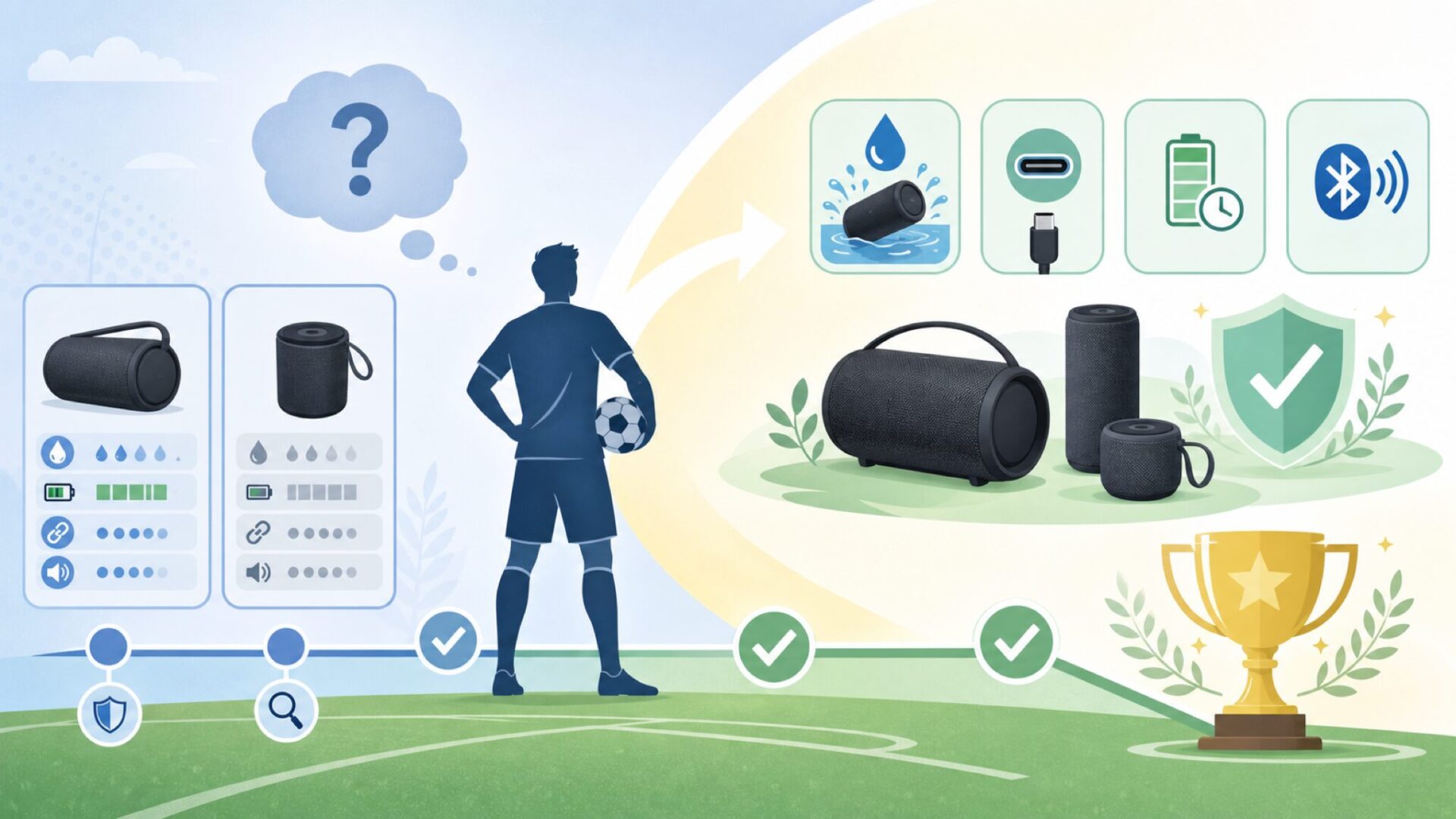 Tronsmartの製品はどのくらい優れているのか？スペックと品質を確認するを表すイラスト