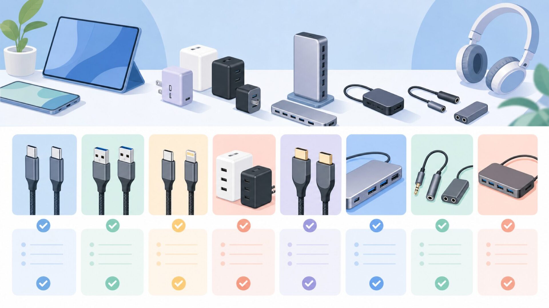 Ventionの主要製品ラインナップと各カテゴリの特徴を表すイラスト