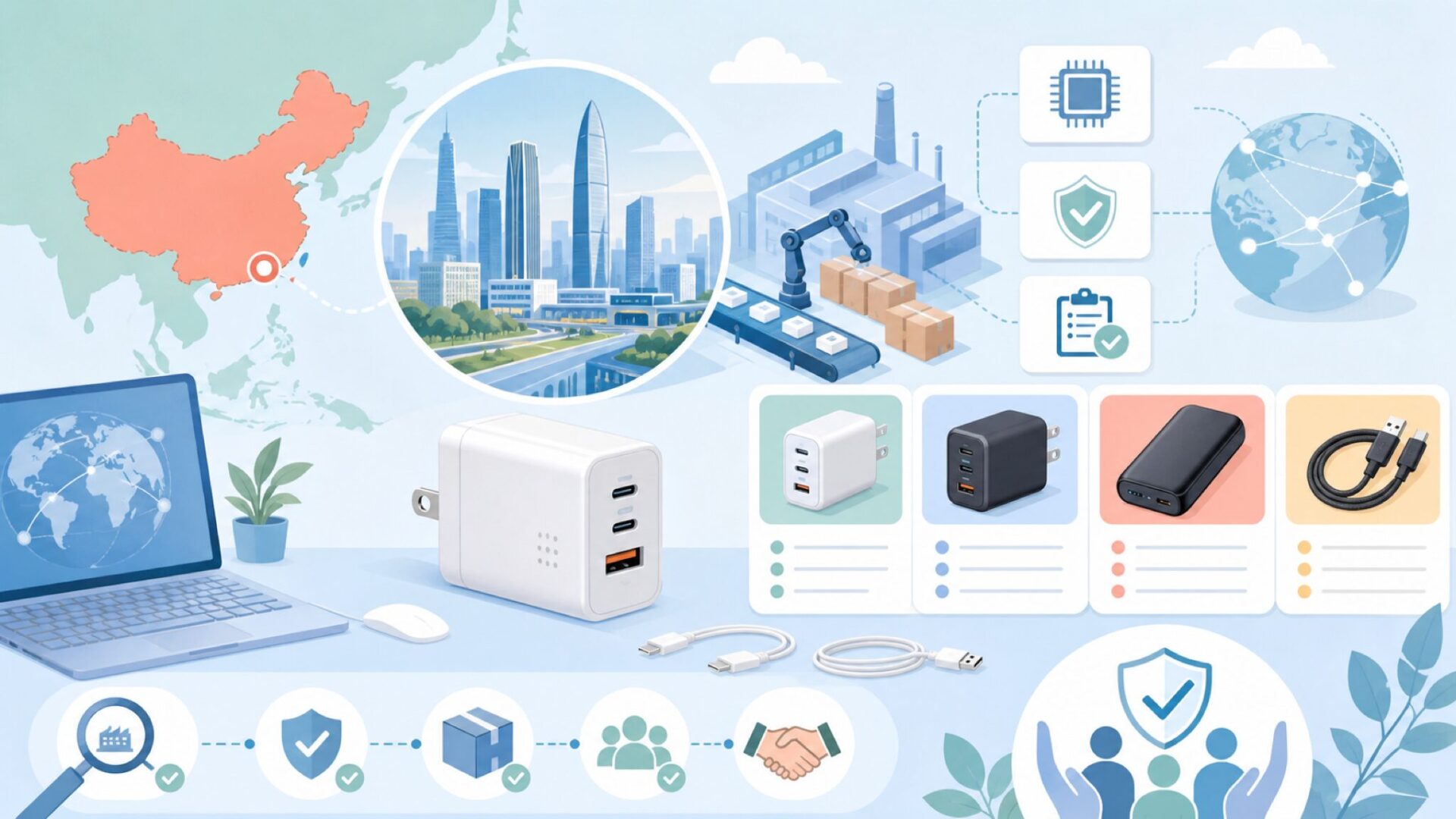 VOLTMEはどこの国のブランドか——中国・深セン発の新興メーカーの実像を表すイラスト