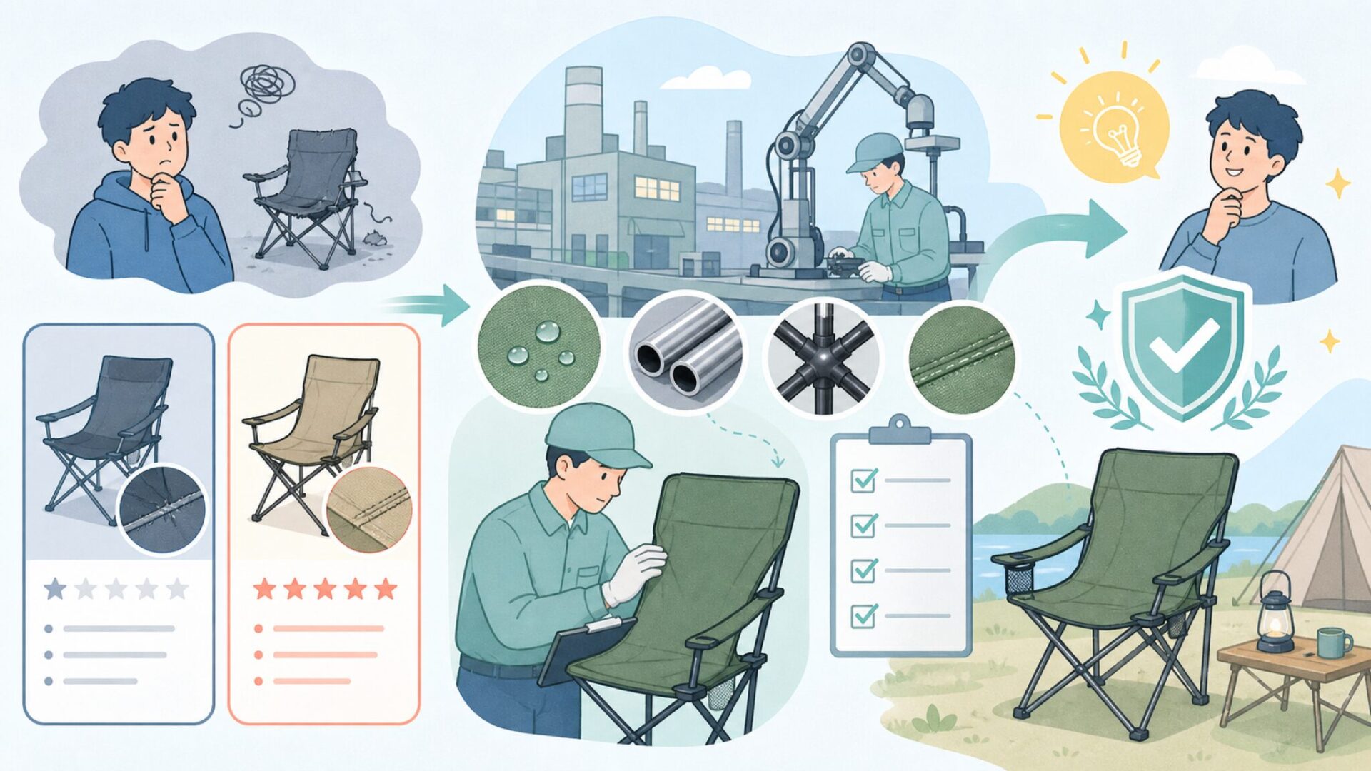 なぜ中国製なのに品質が高いのかを表すイラスト