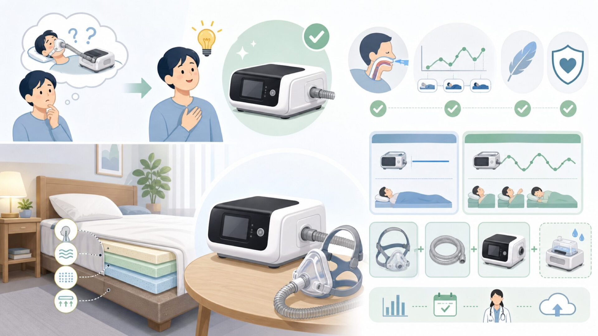 XTオートとはどんなCPAP機器かを表すイラスト